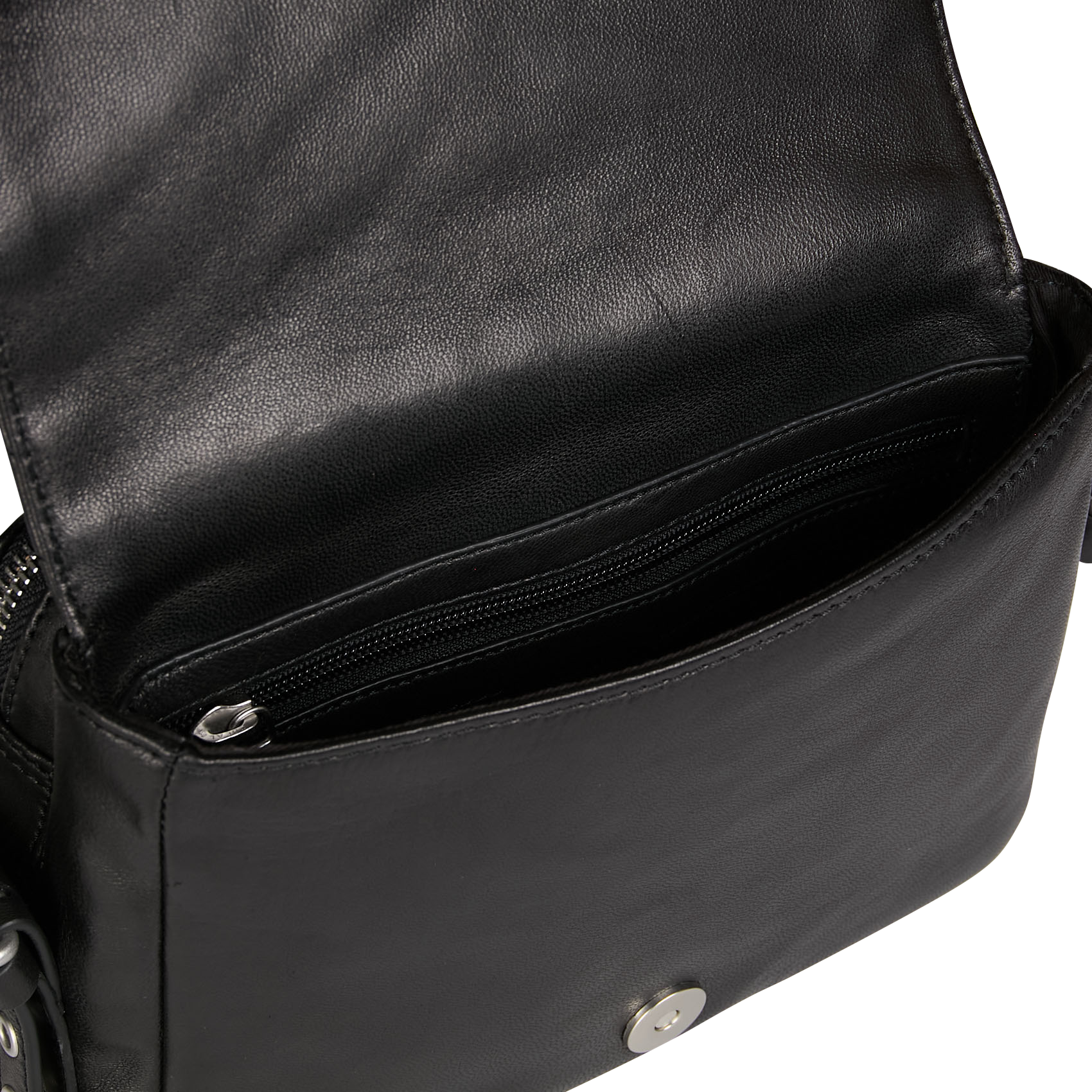 Quilted leather shoulder bag IKKS Black