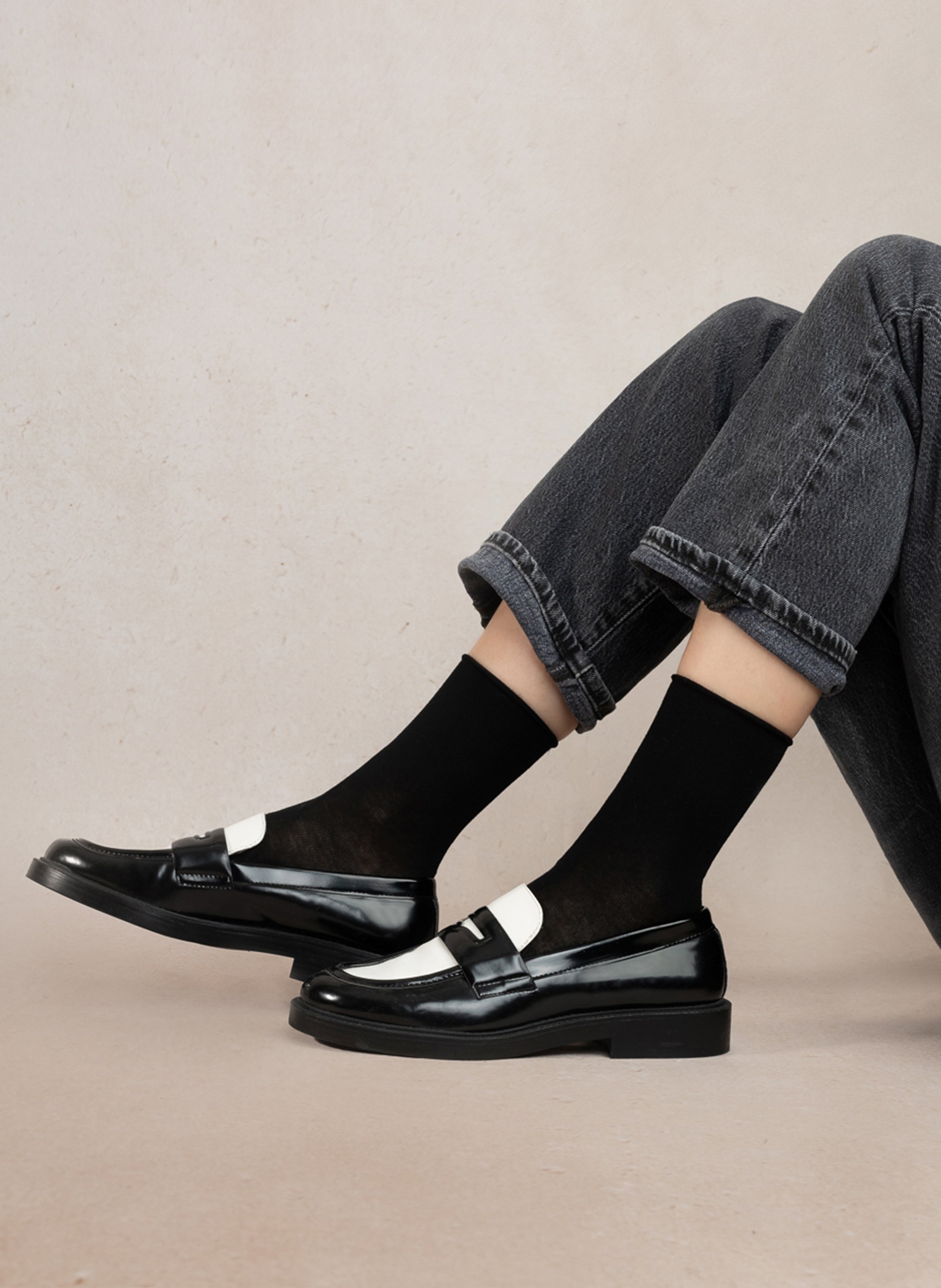 Cotton socks with logo BLEUFORET Black