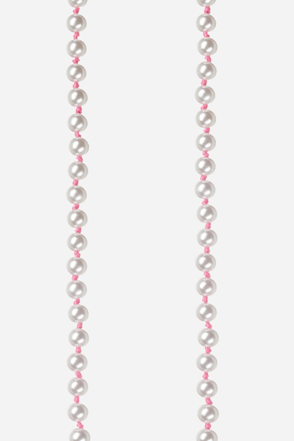 Beaded phone chain LA COQUE FRANCAISE White