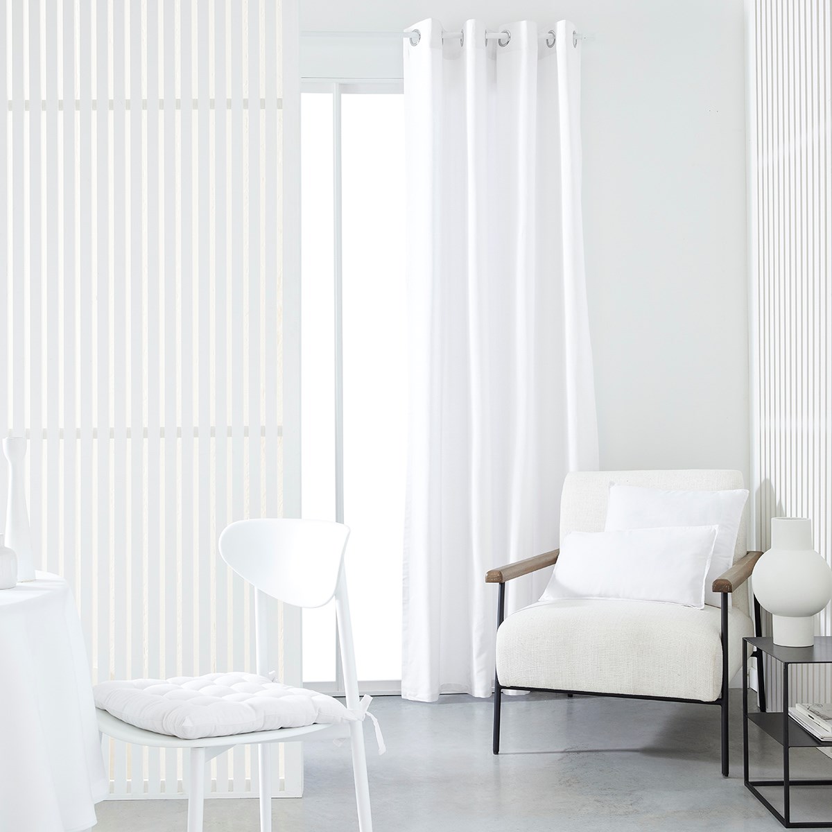 Cotton eyelet curtain TODAY LINGE DE MAISON White