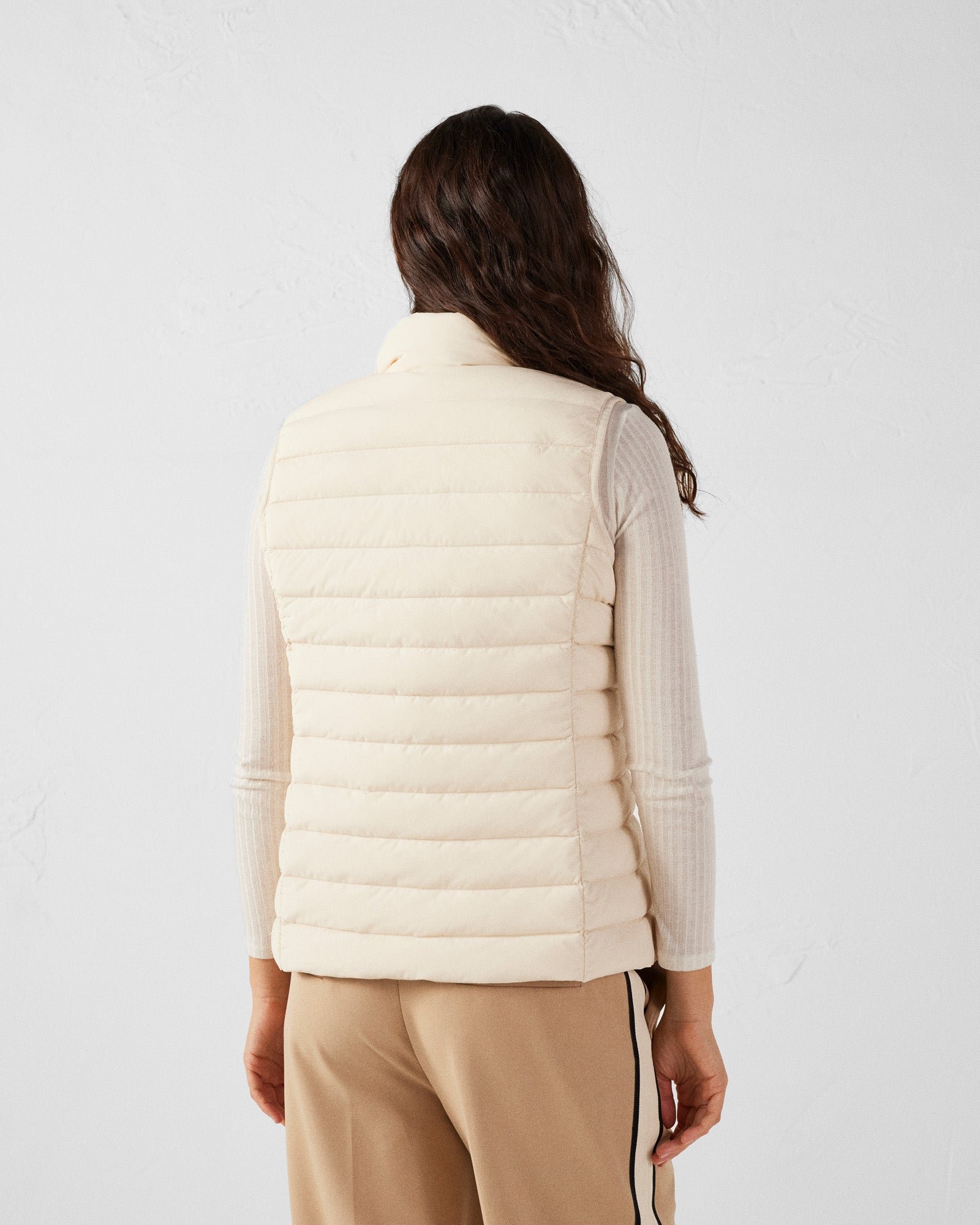 Stretch sleeveless down jacket Grenada JOTT White