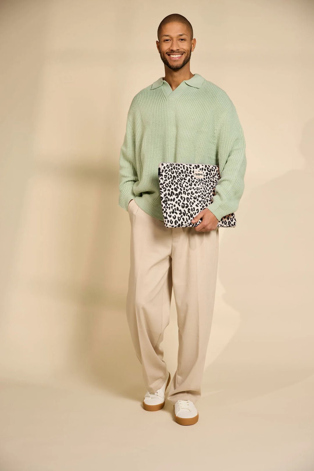 Computer sleeve in recycled wool with shock-absorbent foam HINDBAG White