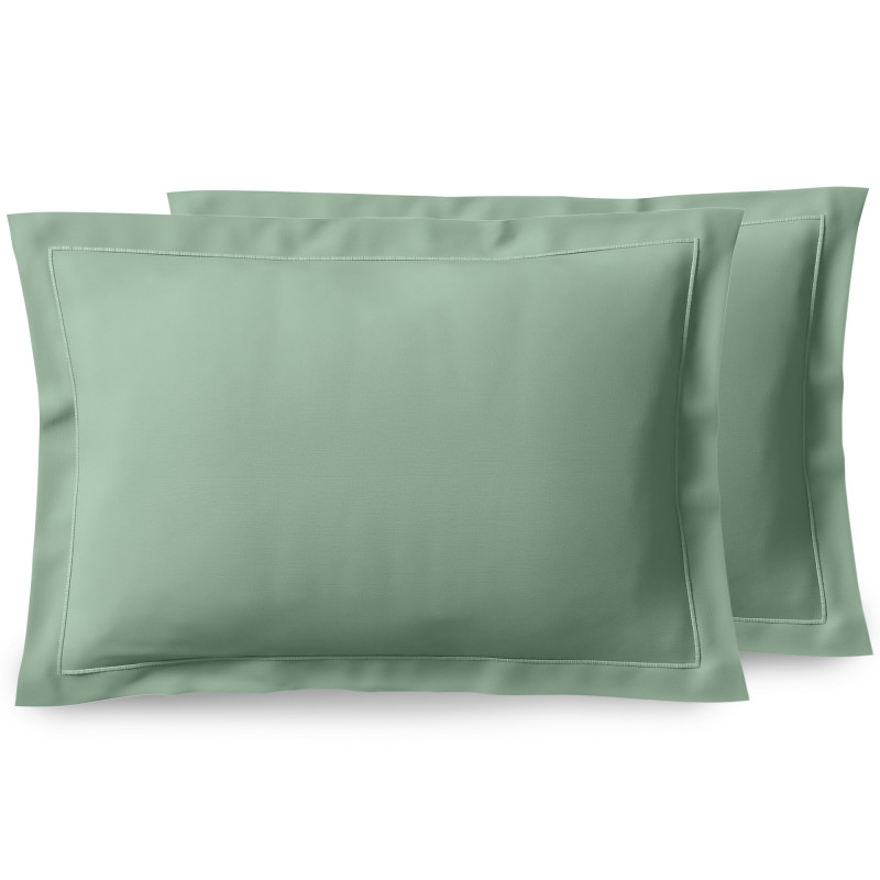 Cotton percale pillow case COTON PUR Green