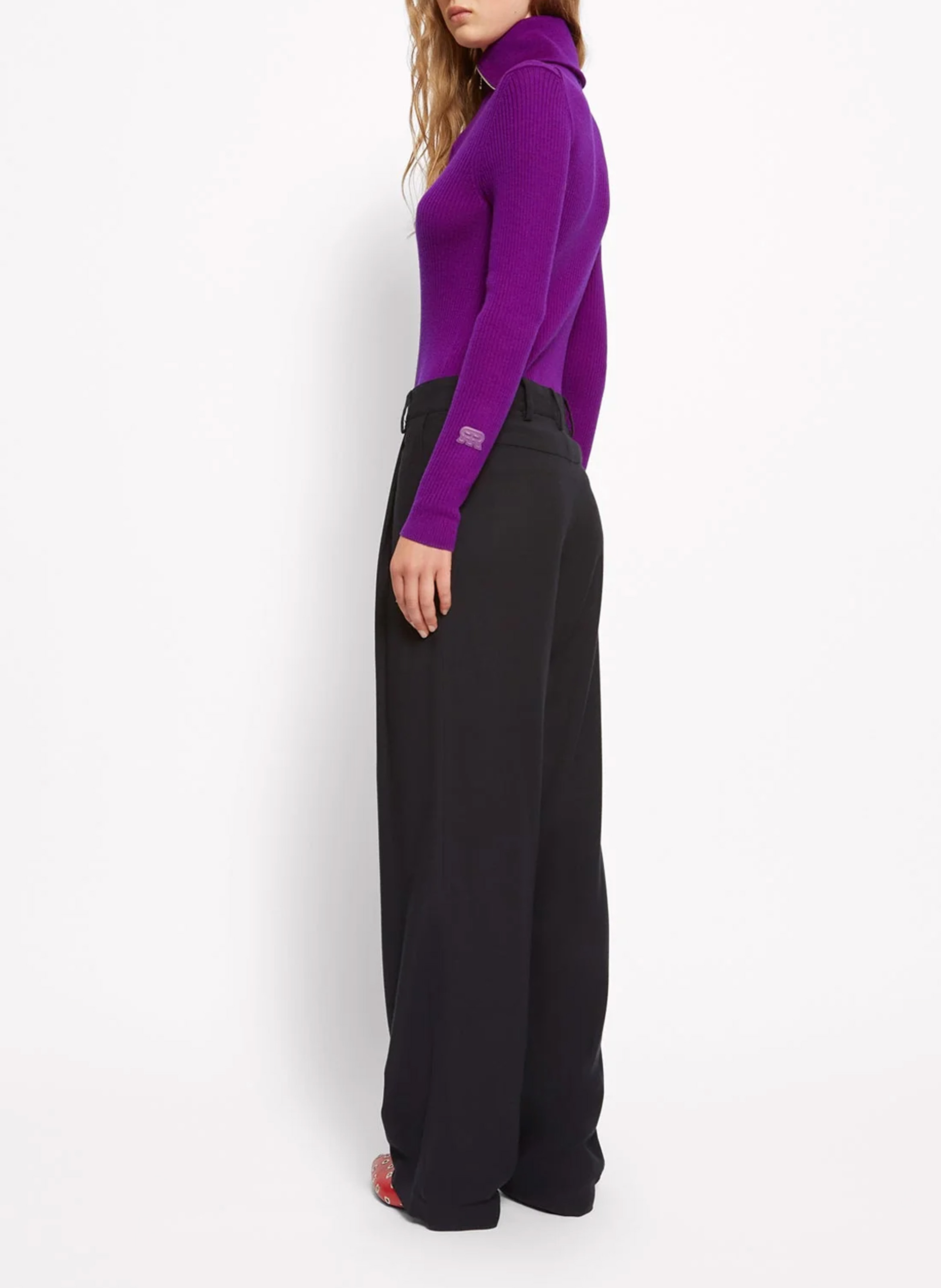 Pantalon coupe tailoring taille haute ROSEANNA Noir