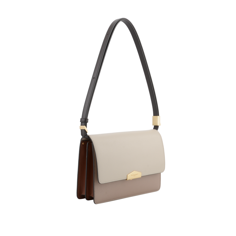 Shoulder bag - smooth leather POURCHET Multicolored