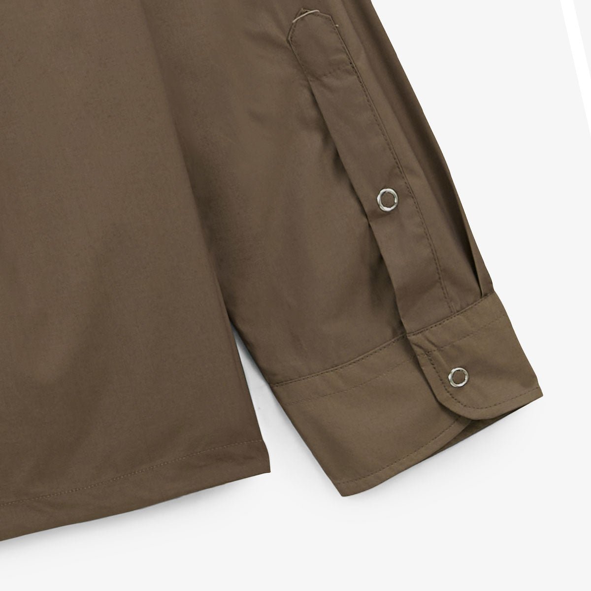 Long-sleeved nylon shirt Brown