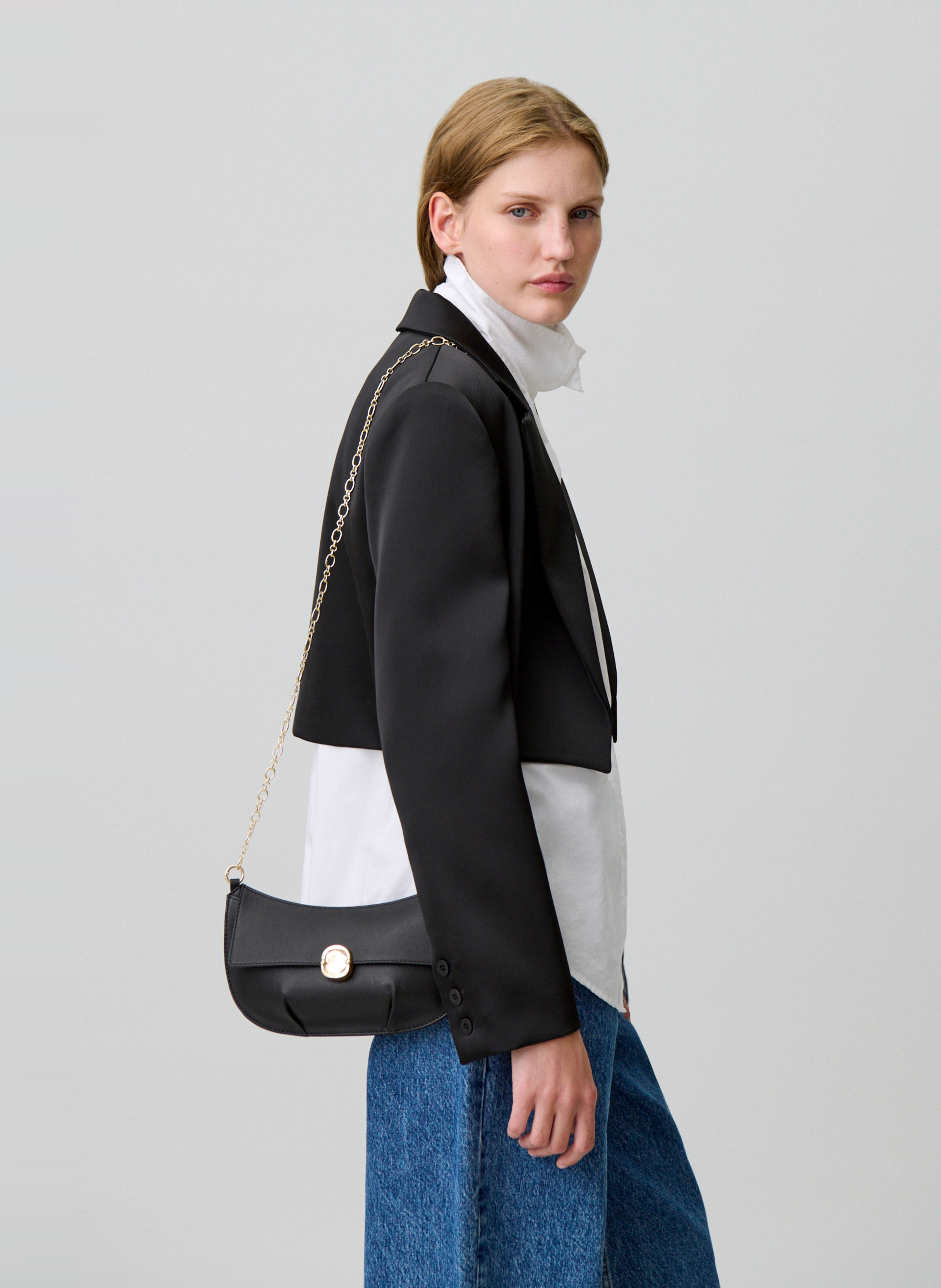 Sac bandoulière en cuir CLAUDIE PIERLOT Noir
