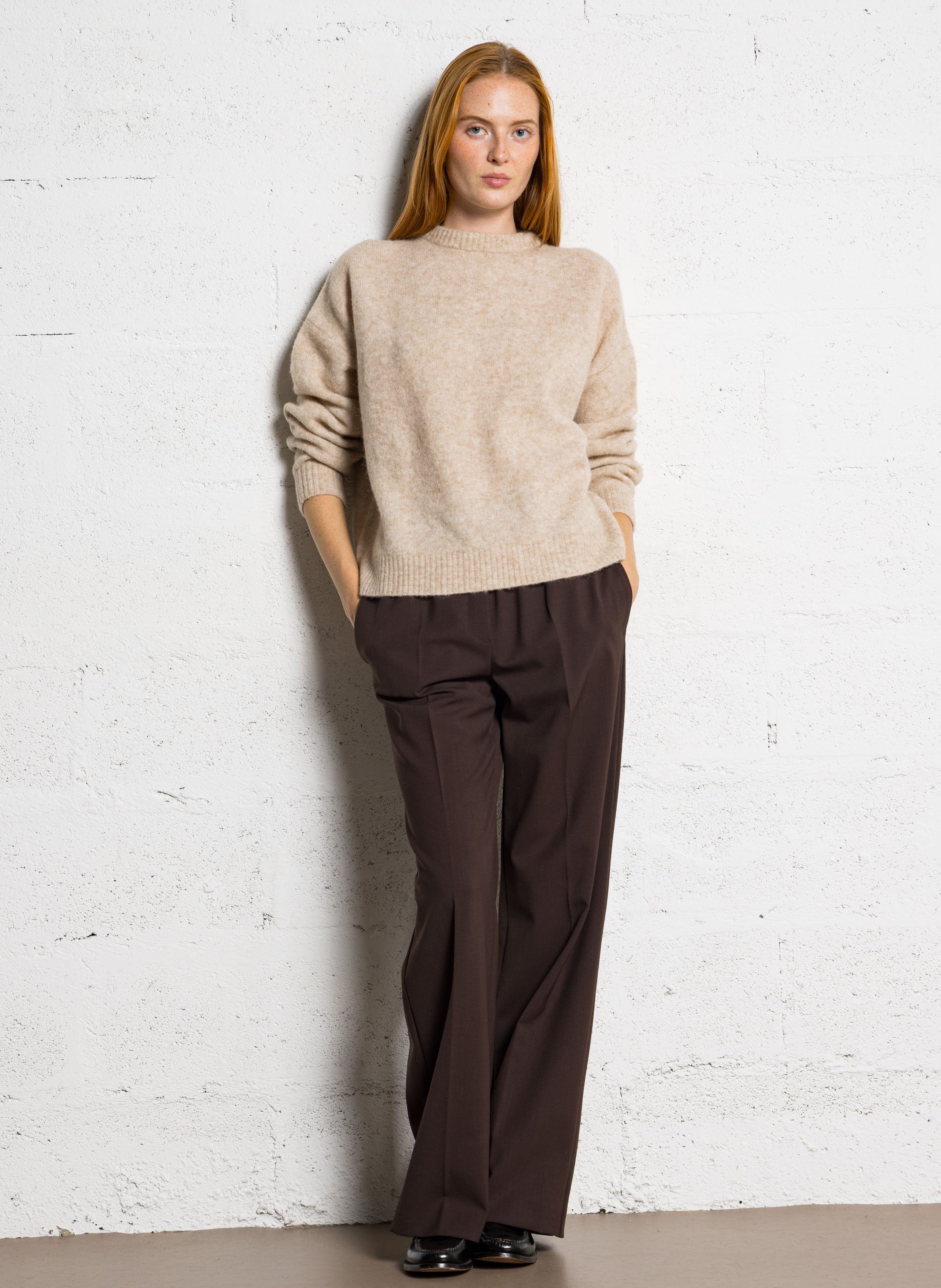 Alpaca wool sweater MAX MARA WEEK END Beige