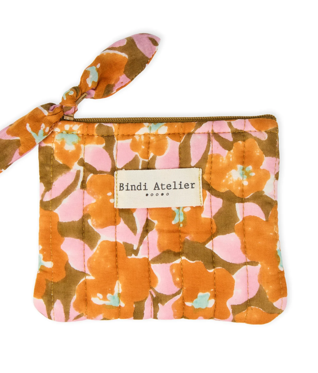 Printed posy coin purse BINDI ATELIER Orange