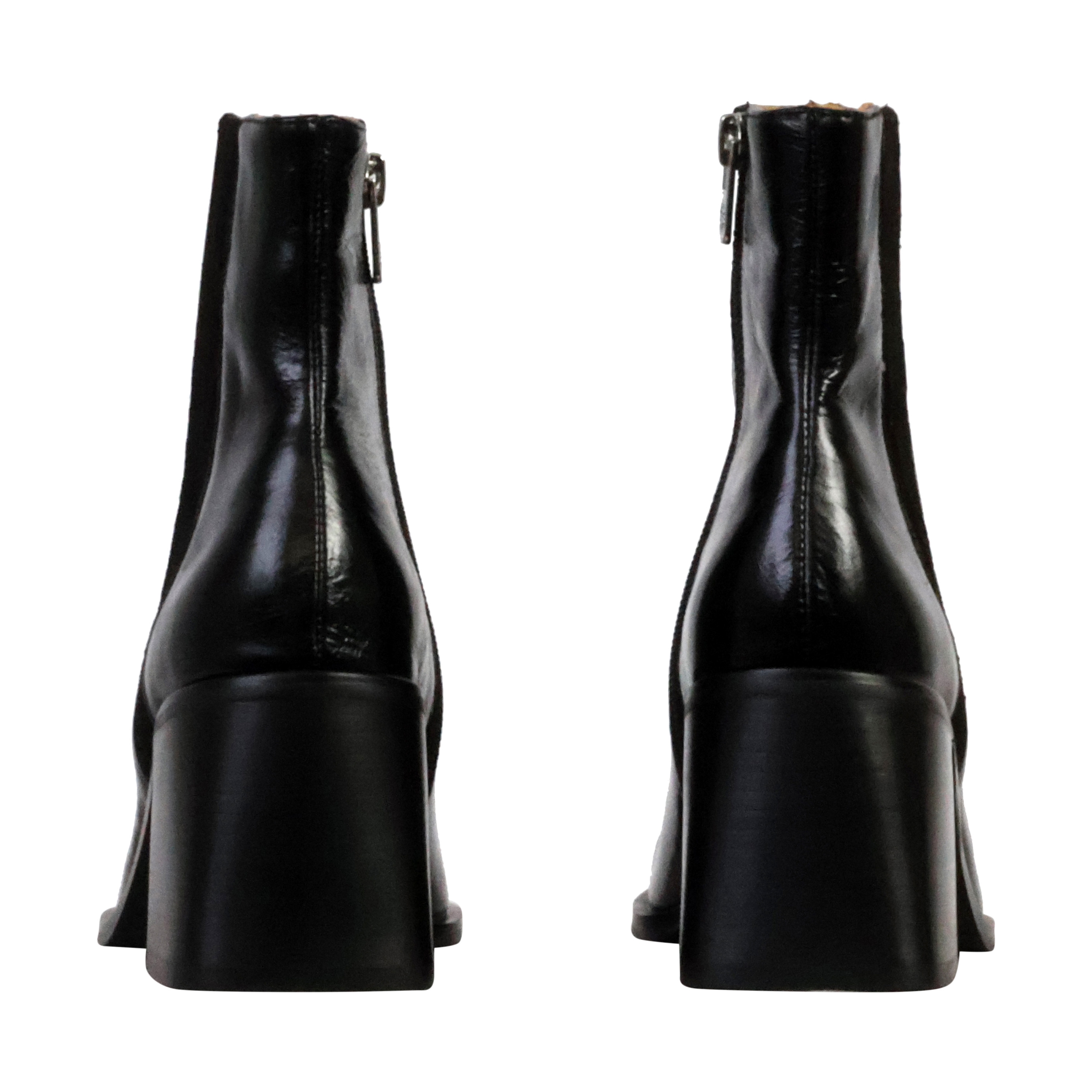 Evelyn leather ankle boots Black