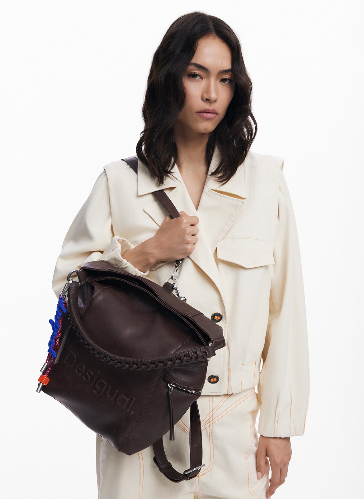 Rucksack aus Kunstleder DESIGUAL Braun