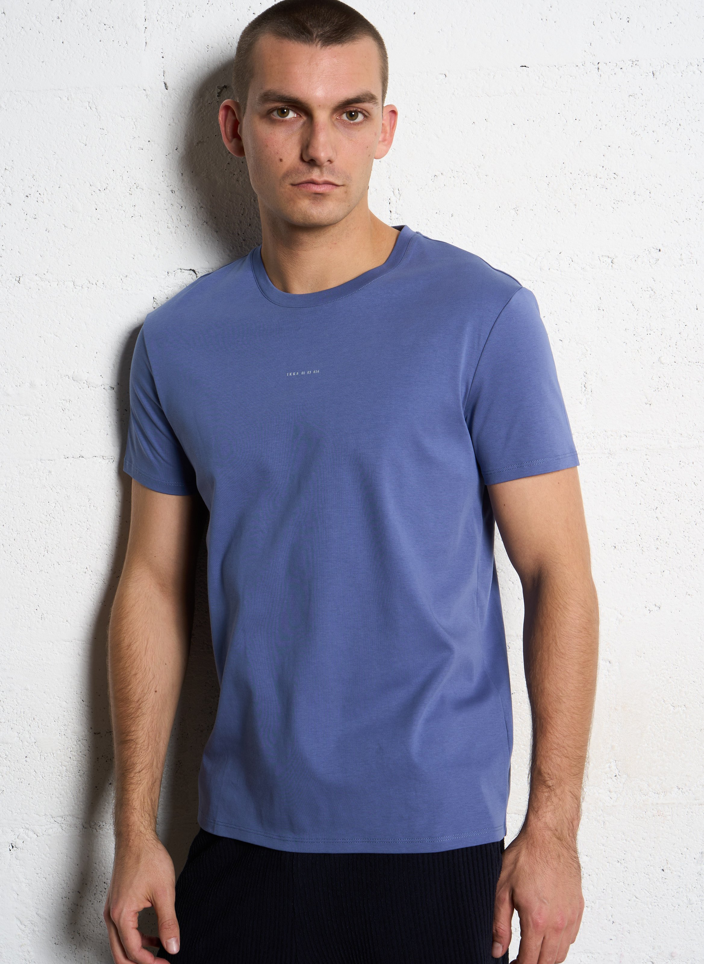 Baumwoll-Pullover mit Rundhalsausschnitt IKKS Blau