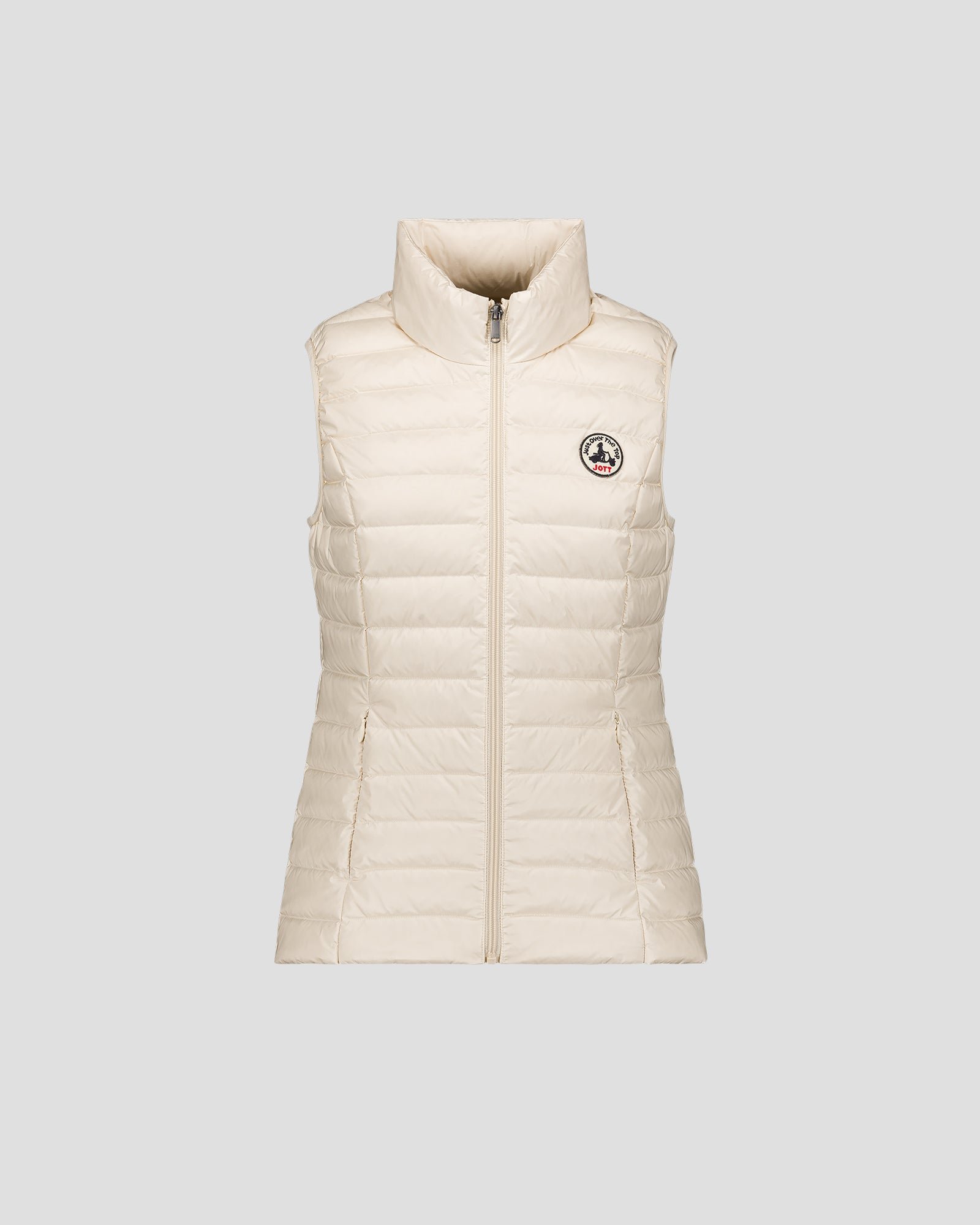 Sleeveless lightweight down vest seda White