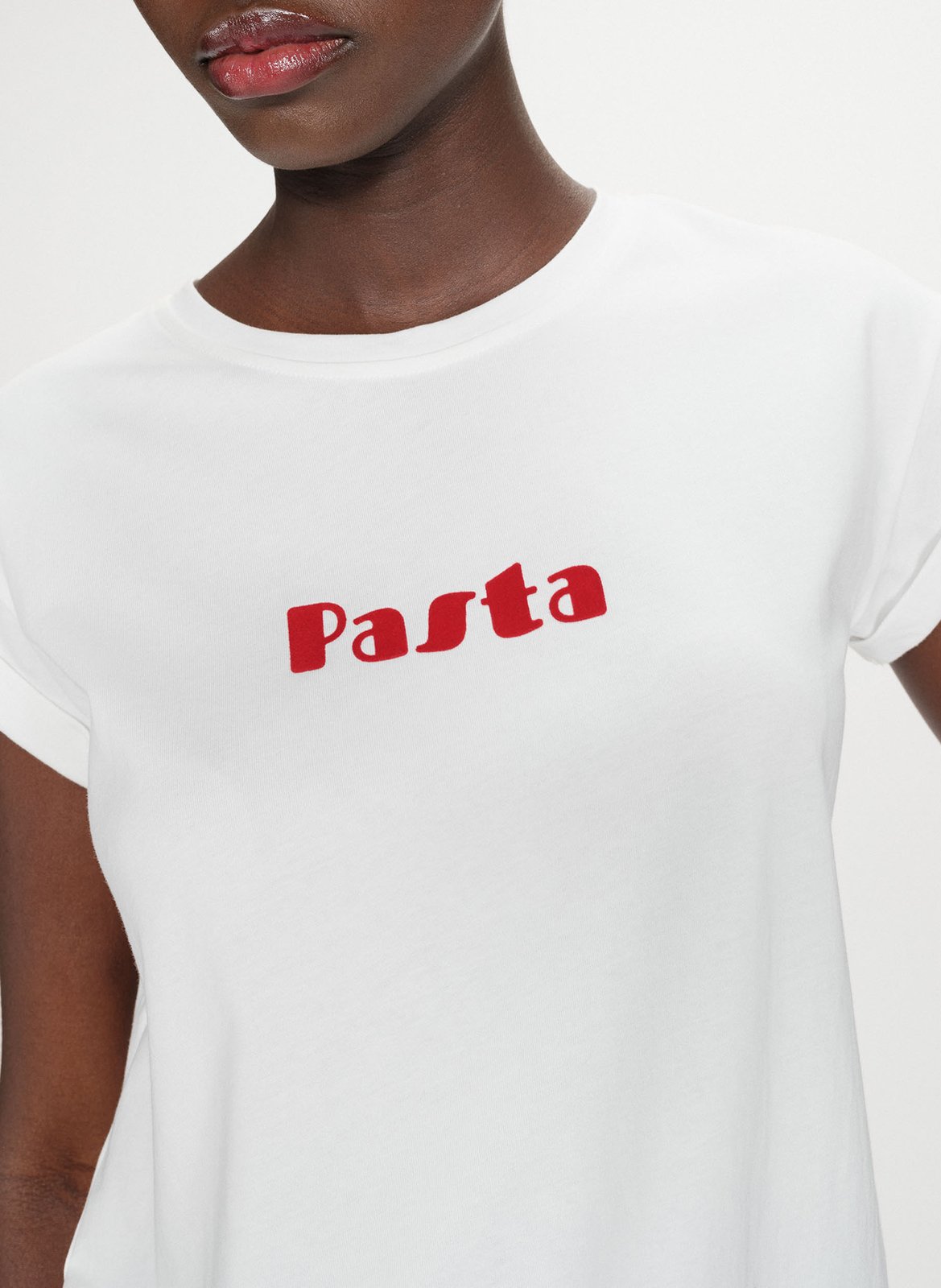 Tee-shirt col rond en coton  GRACE ET MILA Rouge