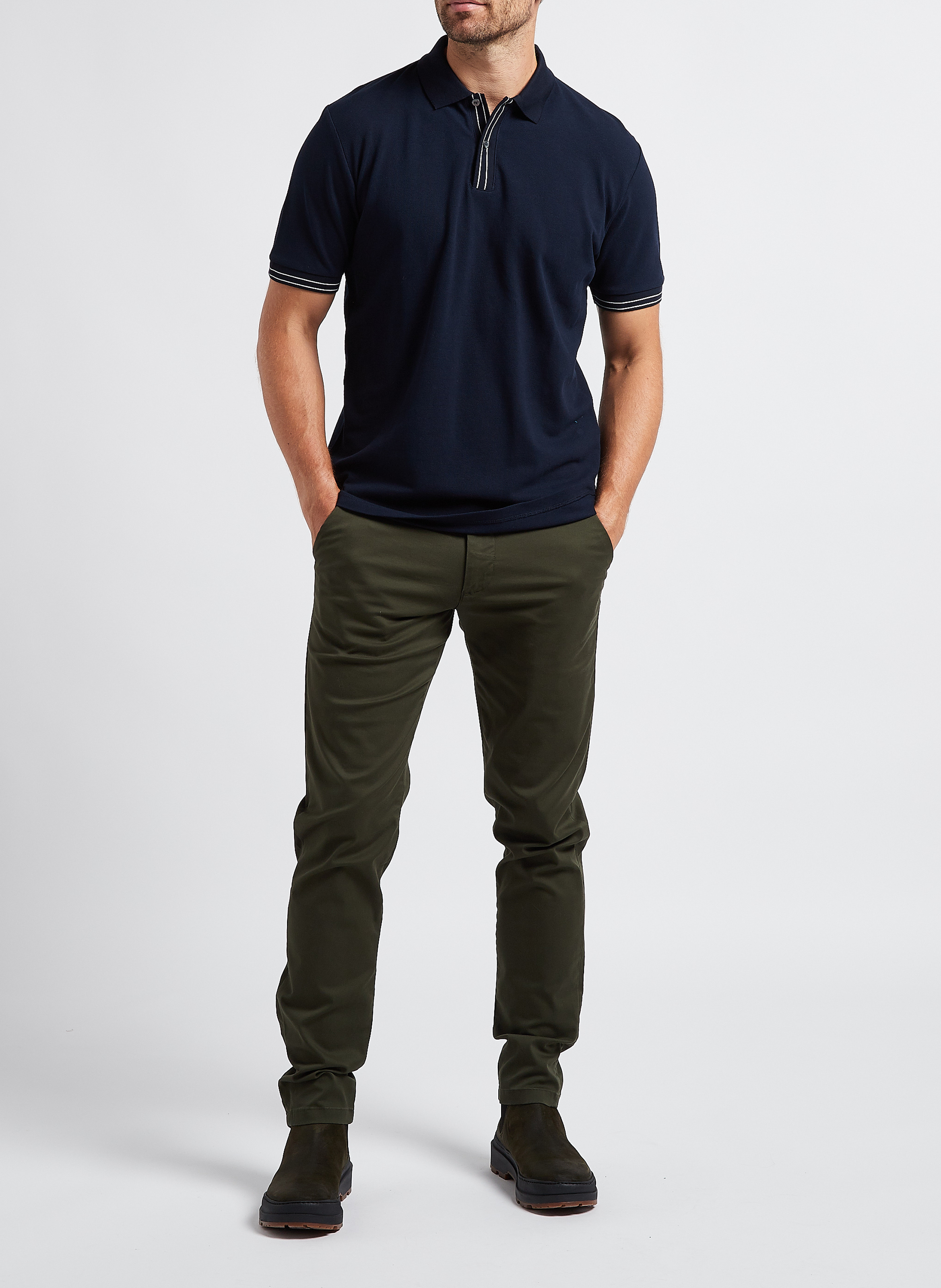 Slimfit-Chinohose aus Baumwolle SELECTED Grun