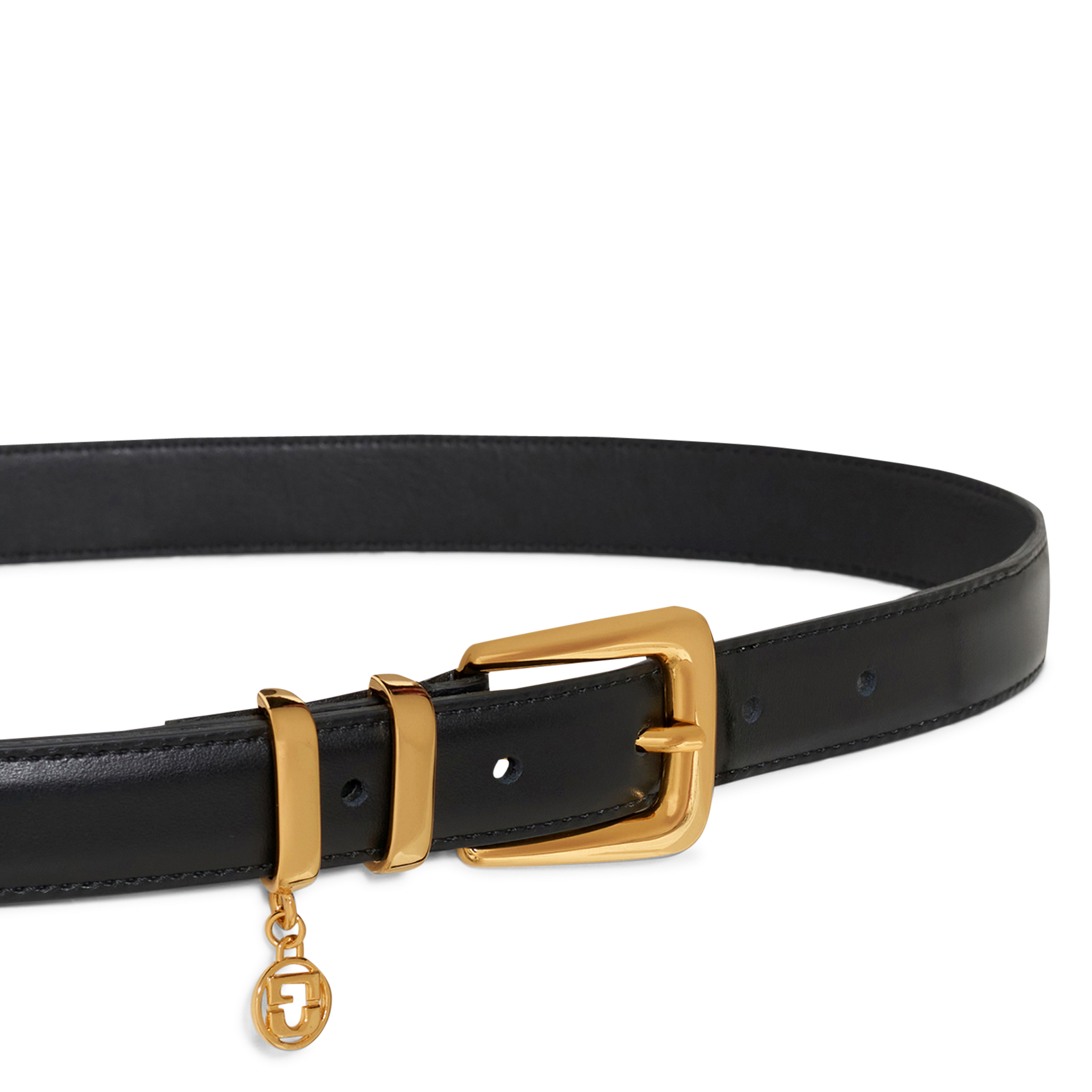 Buckled leather belt GERARD DAREL Black