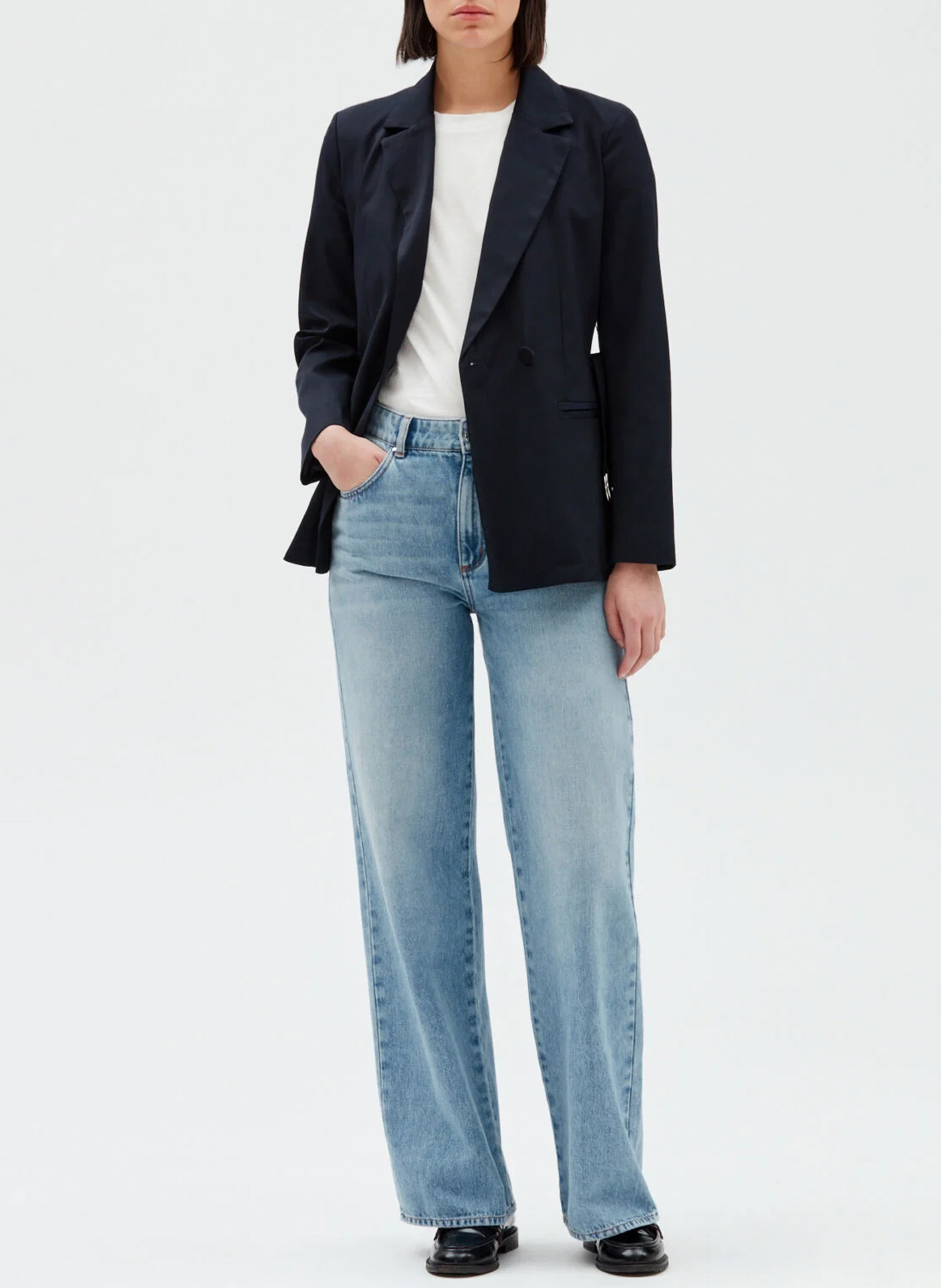 Blazer mit Gürtel und langen Ärmeln CLAUDIE PIERLOT Blau