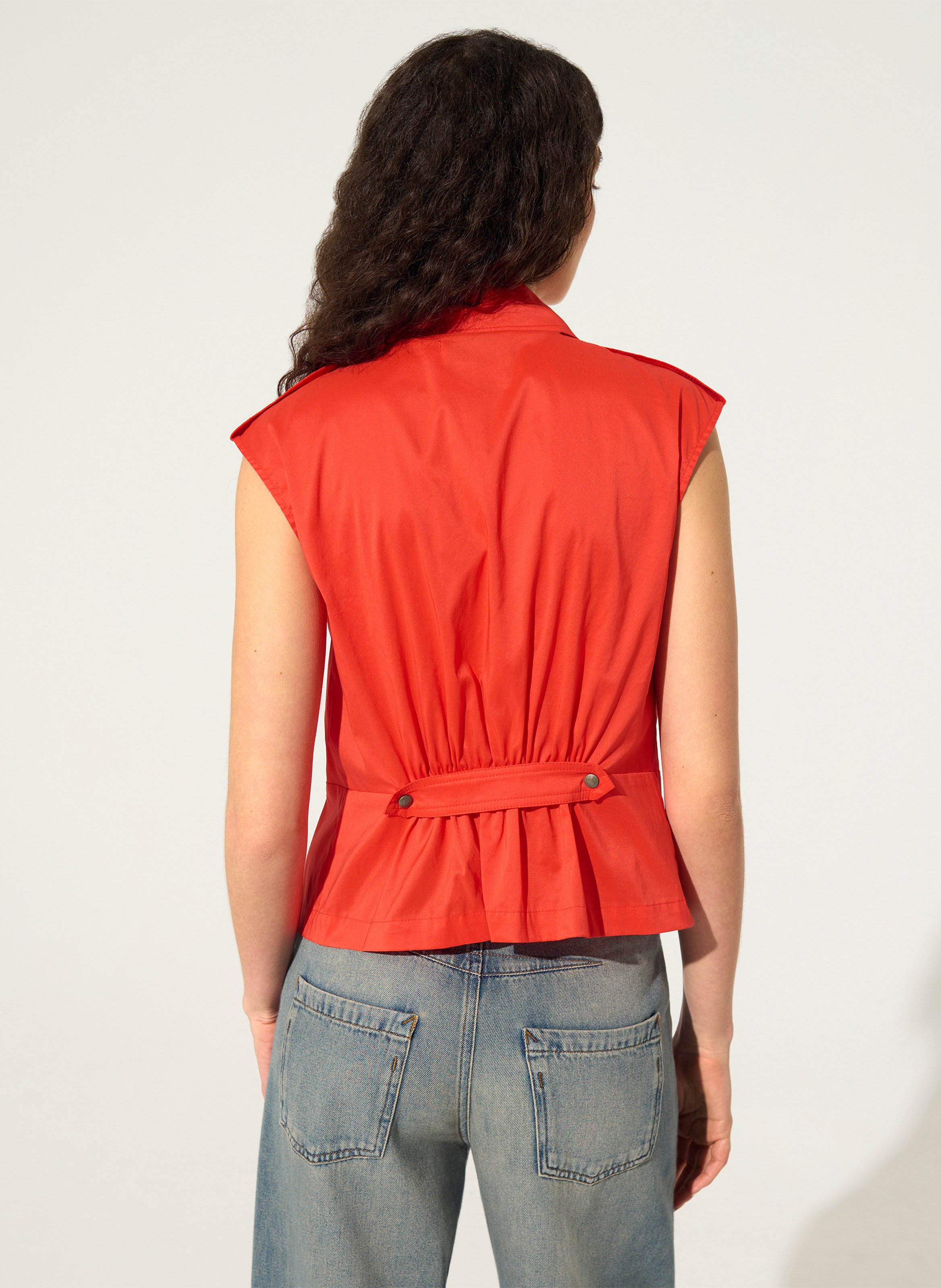 Cotton and wool shirt with tailored collar COTELAC Red