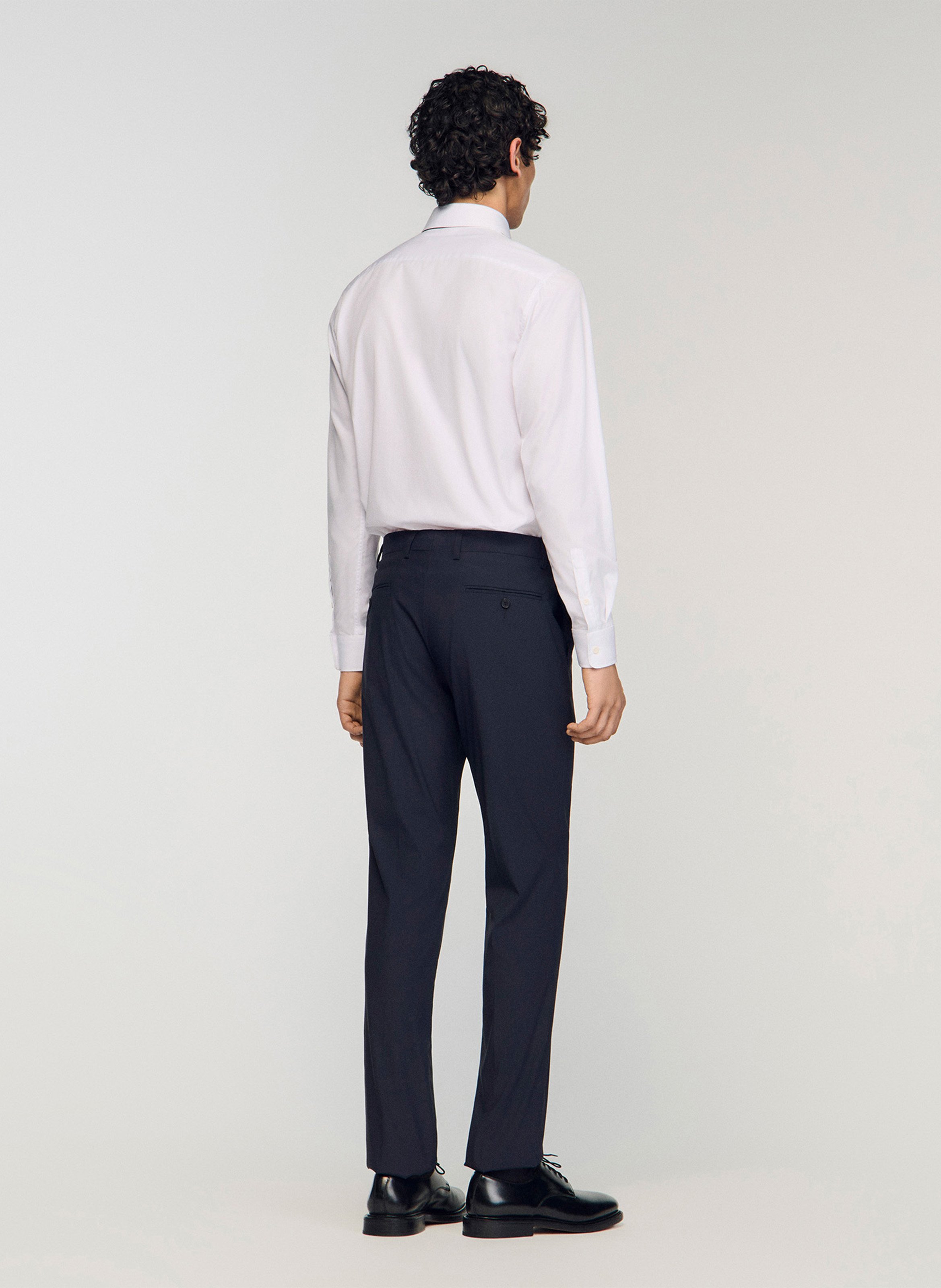 Pantalon de costume en laine mélangée SANDRO Blauw