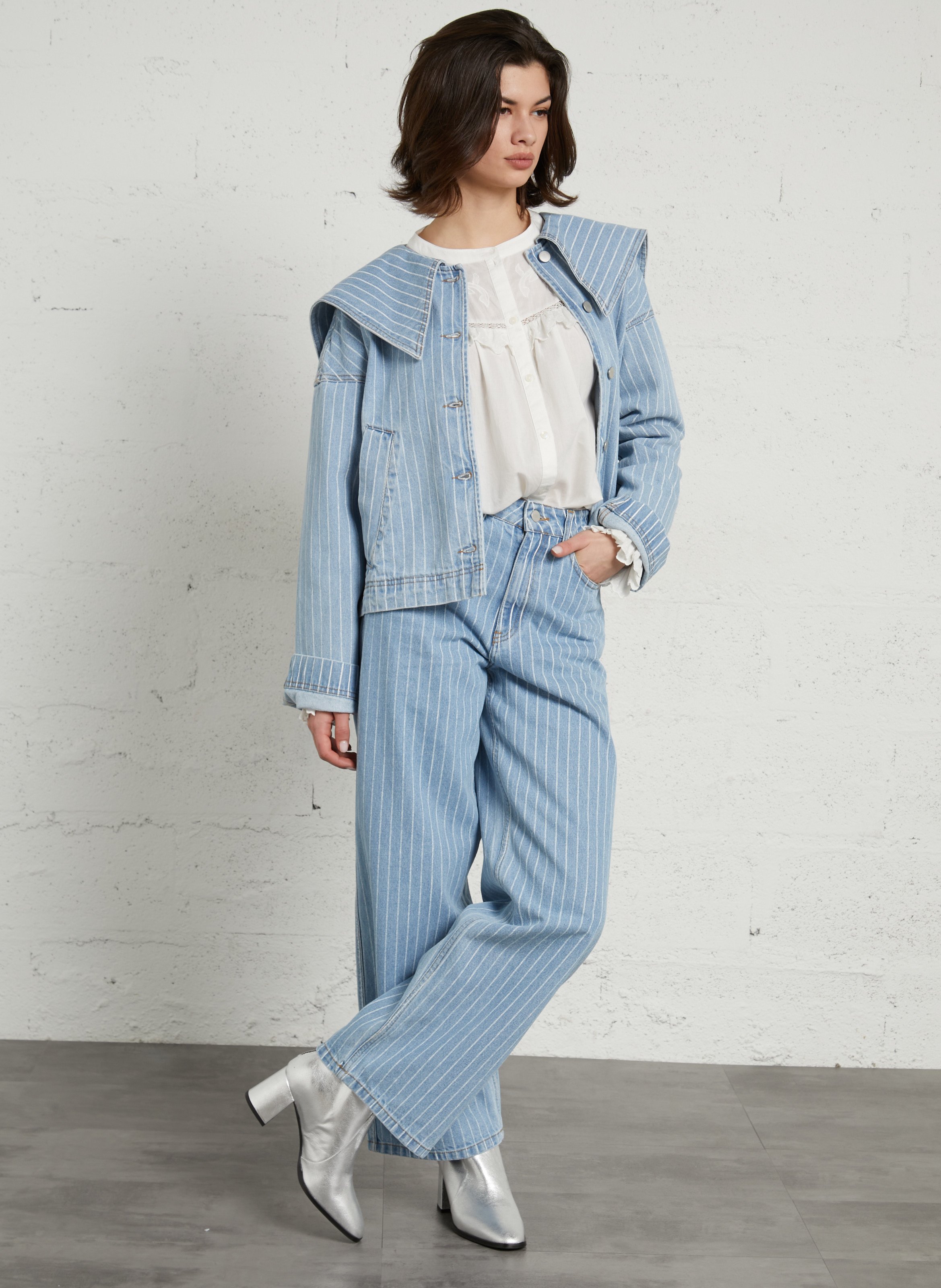 Bianca - Lederstiefeletten IKKS Silber