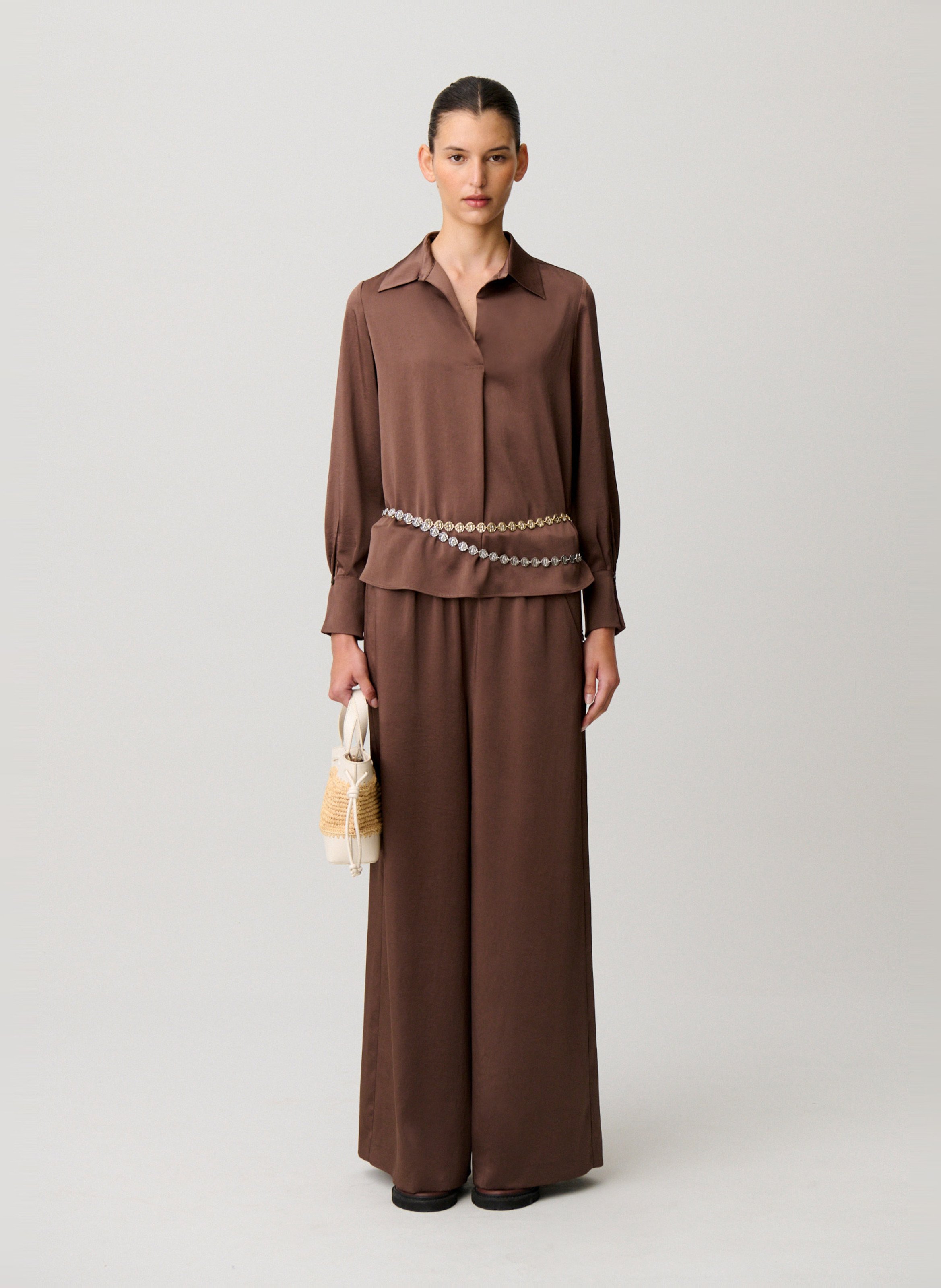 Blouse col classique  CLAUDIE PIERLOT Marron