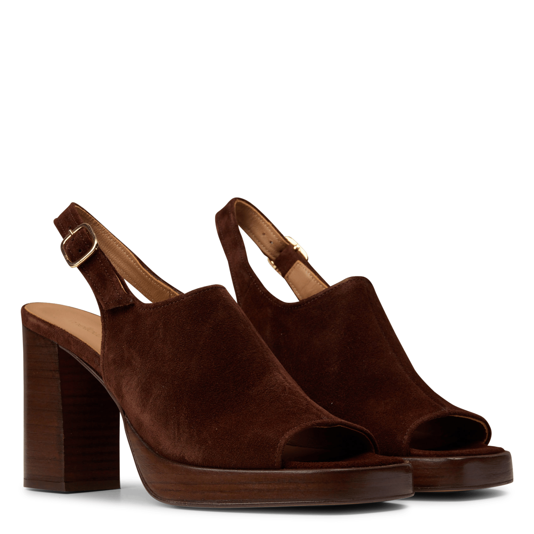Flat leather mules MELLOW YELLOW Brown