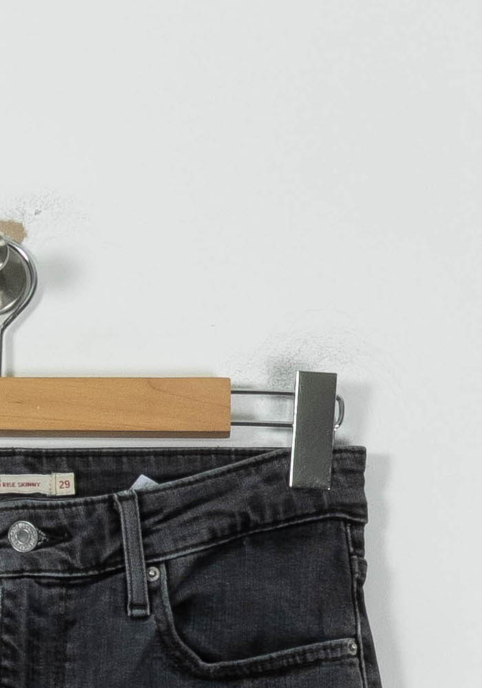 Cropped slim jeans with studs LEVI'S - Seconde main Grey