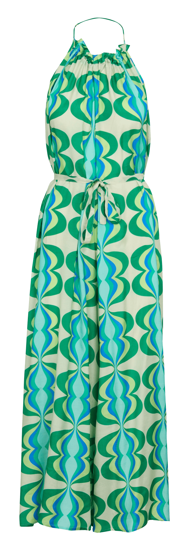 Mono estampado con cuello de pico SUNDRESS Multicolor