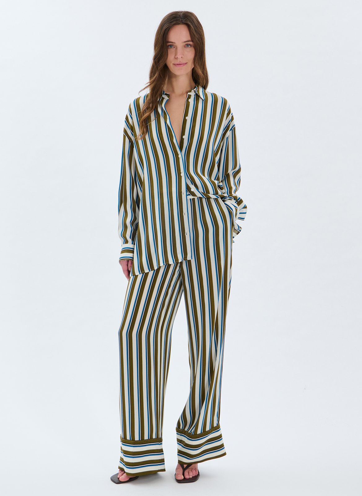 Oversized shirt with classic collar ZAPA Multicolored