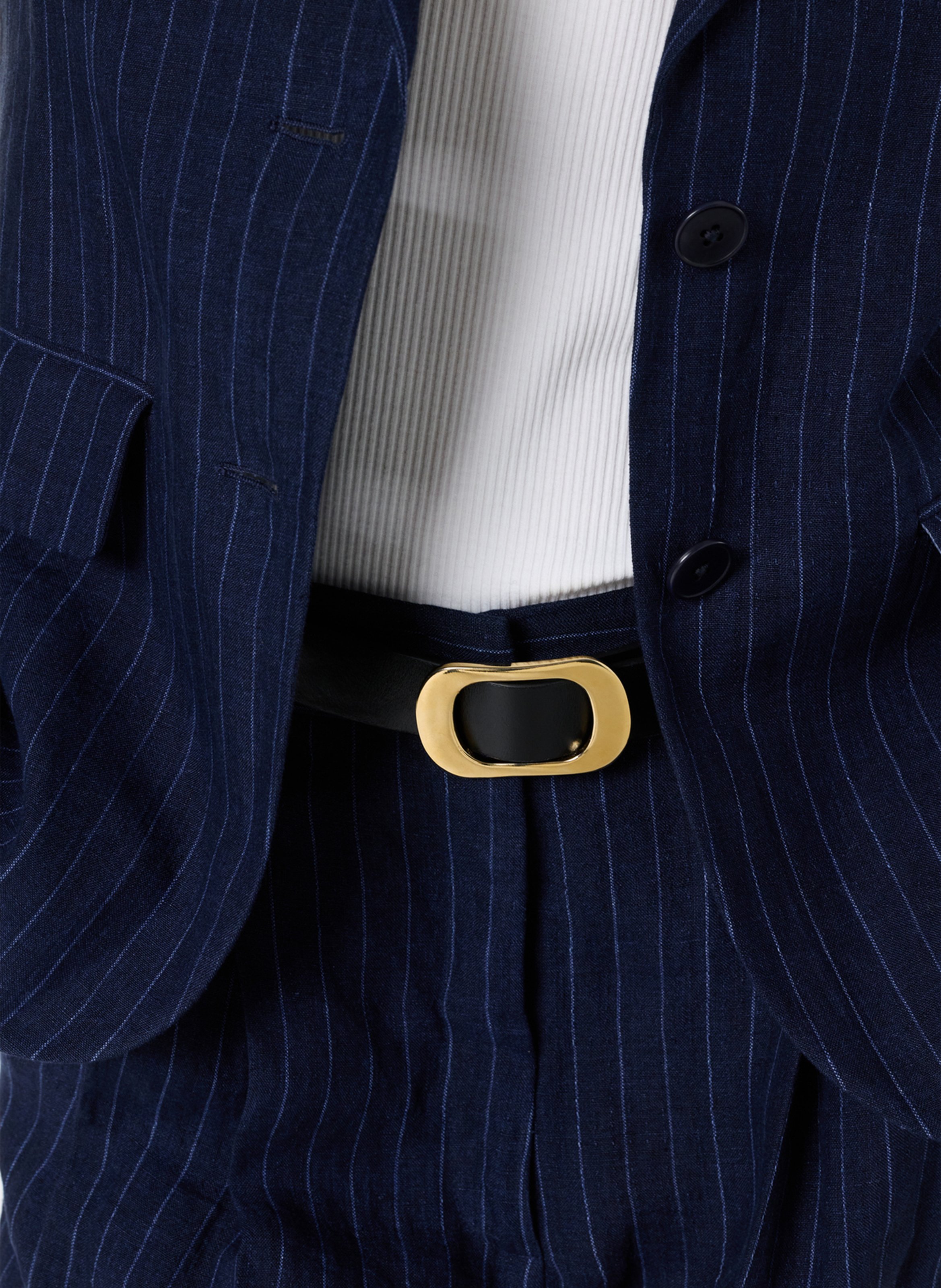 Veste tailleur en lin rayé GERARD DAREL Azul