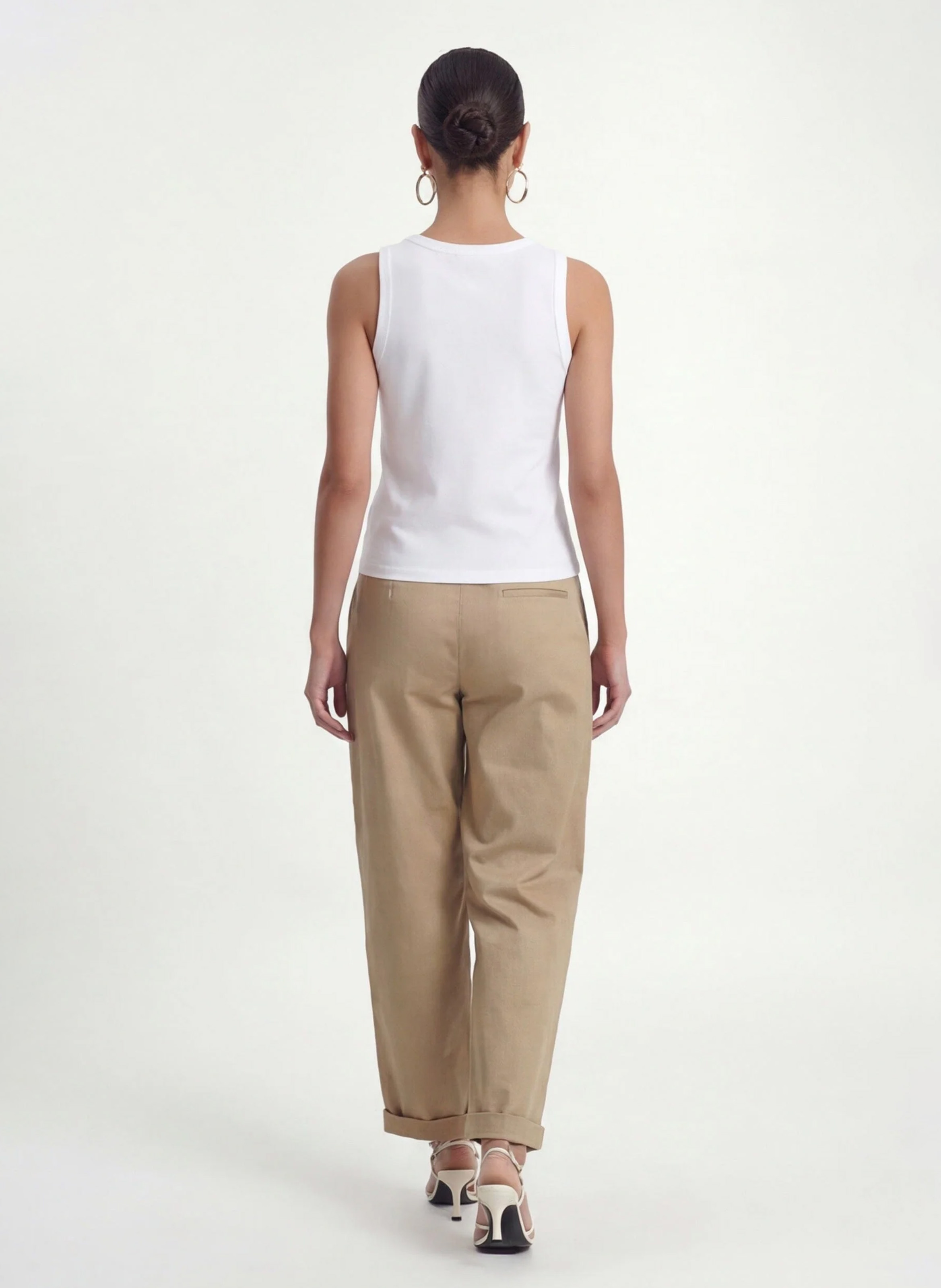 Cotton-blend chinos KOOKAI Beige