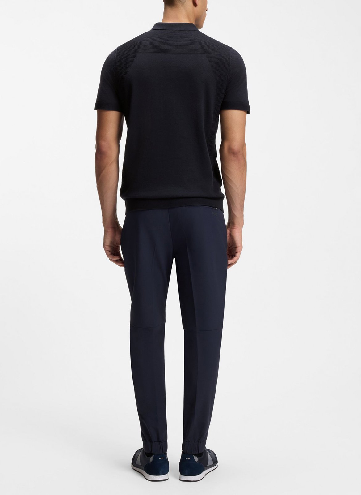 Straight cotton-blend polo shirt BOSS Blue
