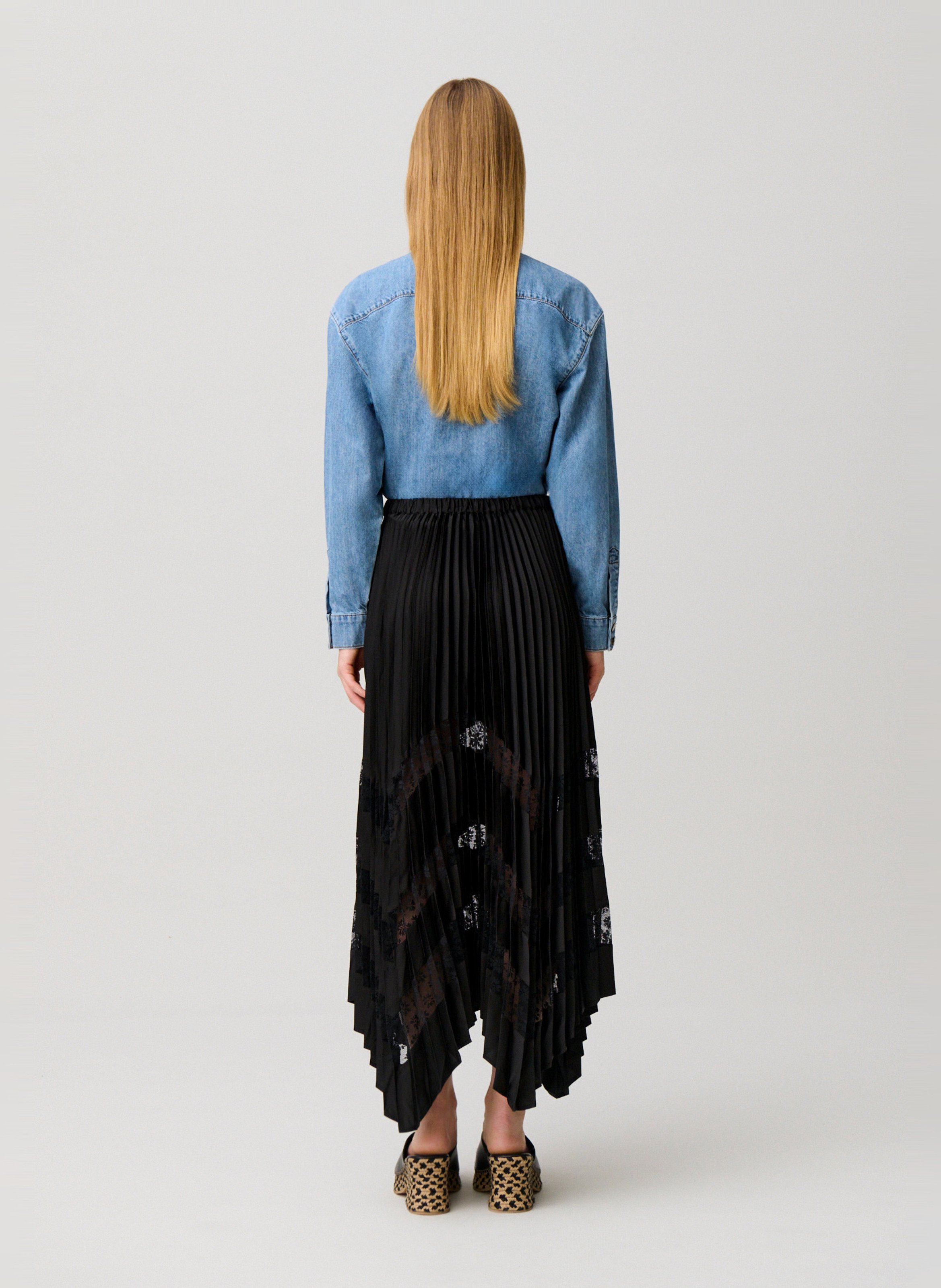 Jupe longue plissée CLAUDIE PIERLOT Noir