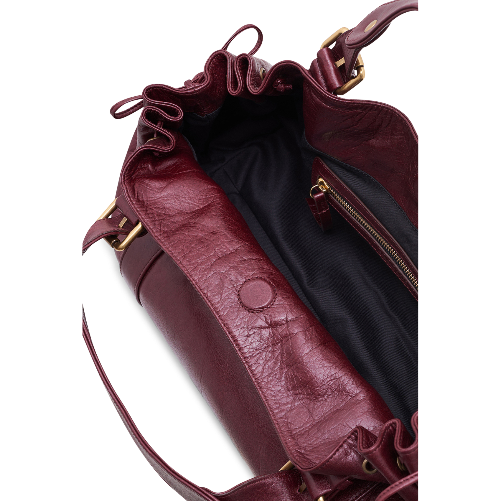 Handtasche aus Leder mit Knittereffekt GERARD DAREL Rot