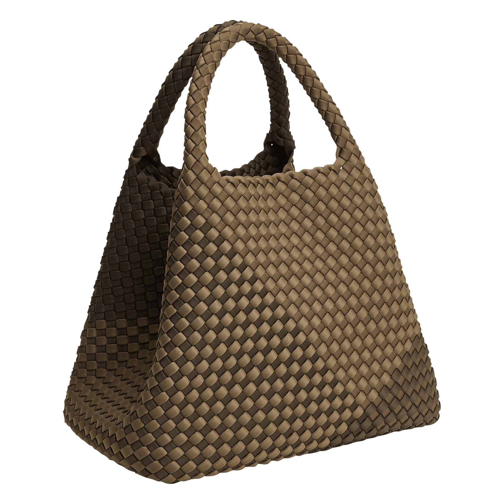 Einfarbige geflochtene Handtasche MARREA Braun