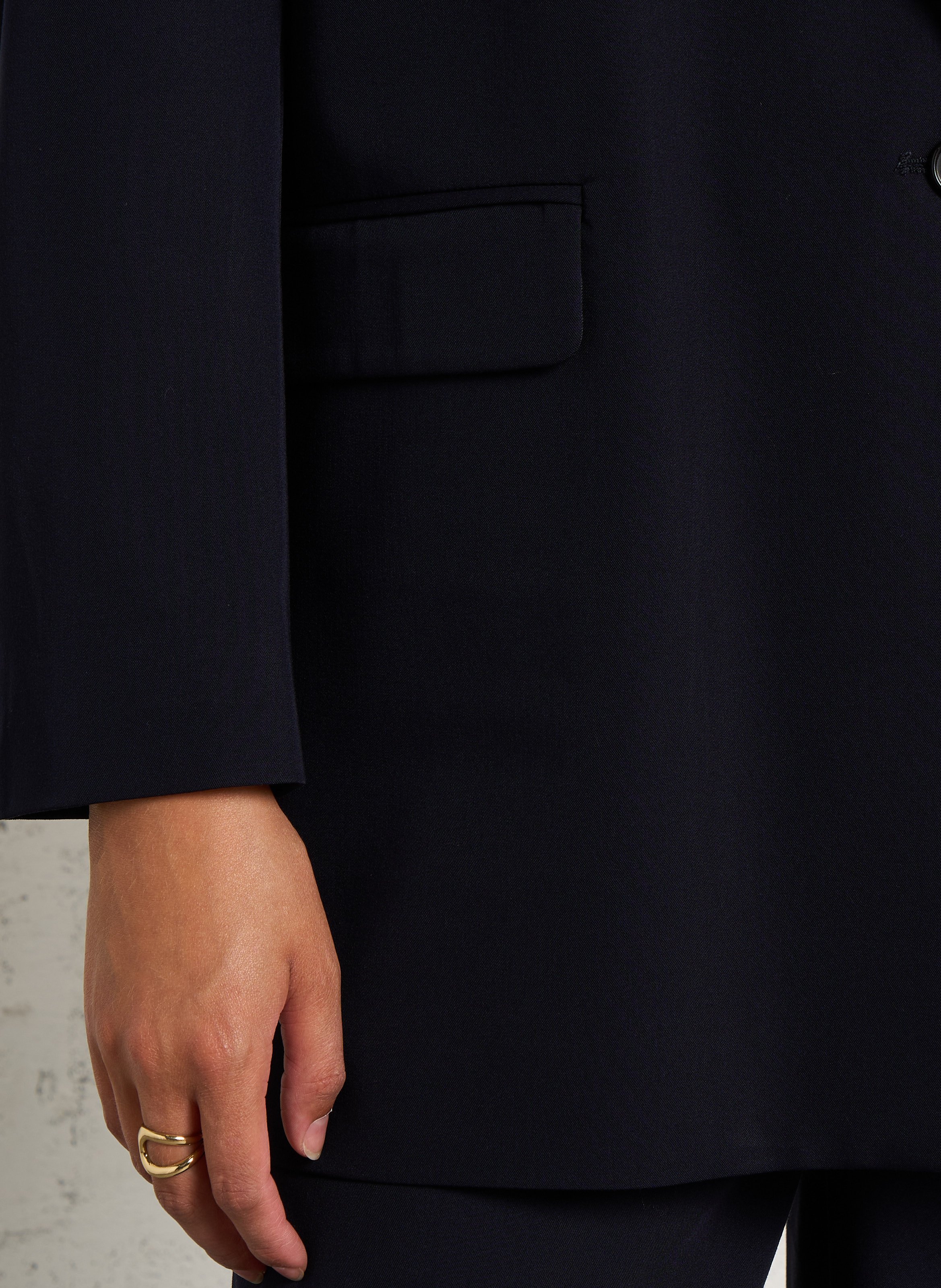 Veste tailleur droite unie RUE DE TOKYO Bleu