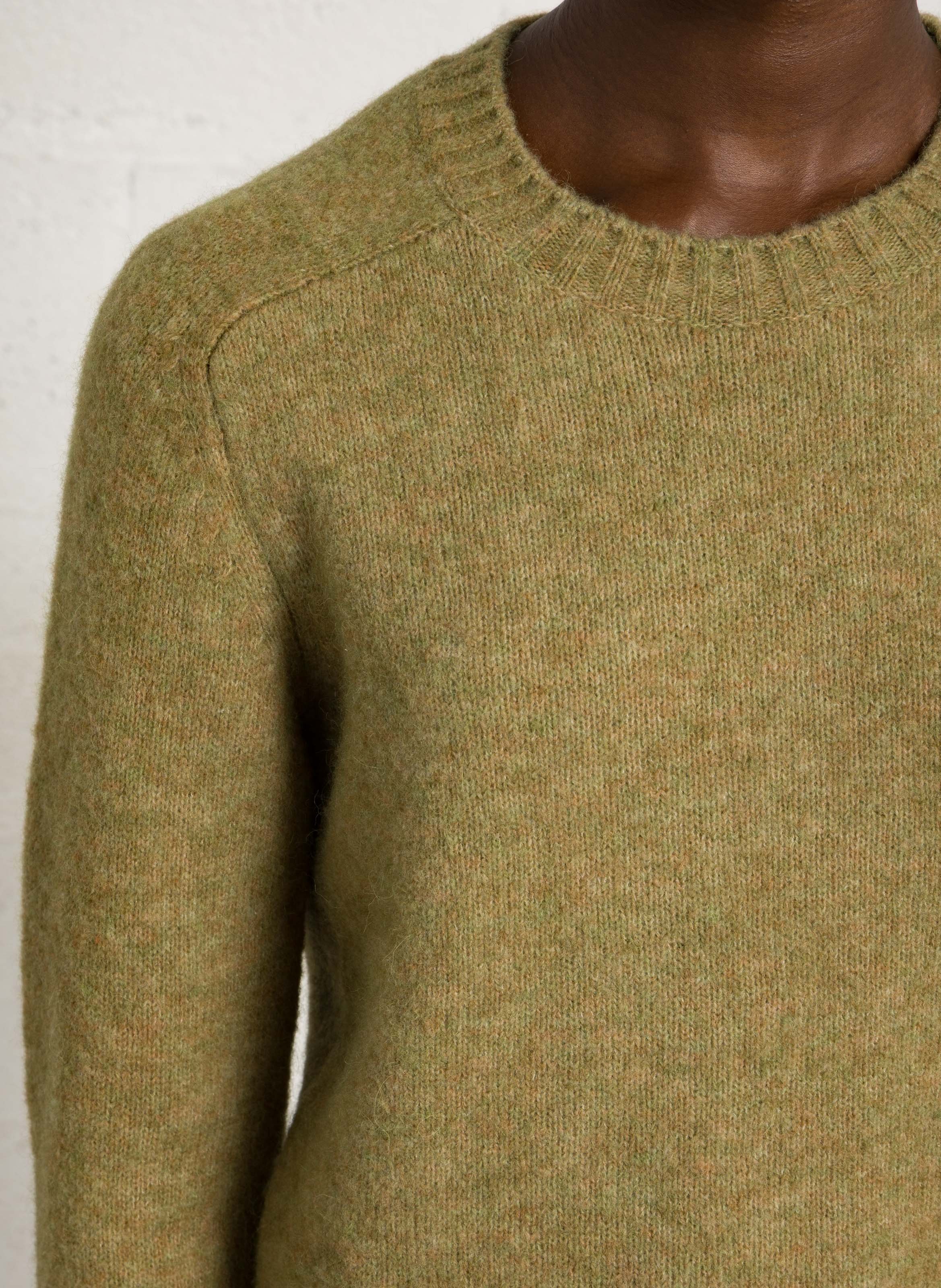 Oversize round-neck knit sweater SOEUR Green