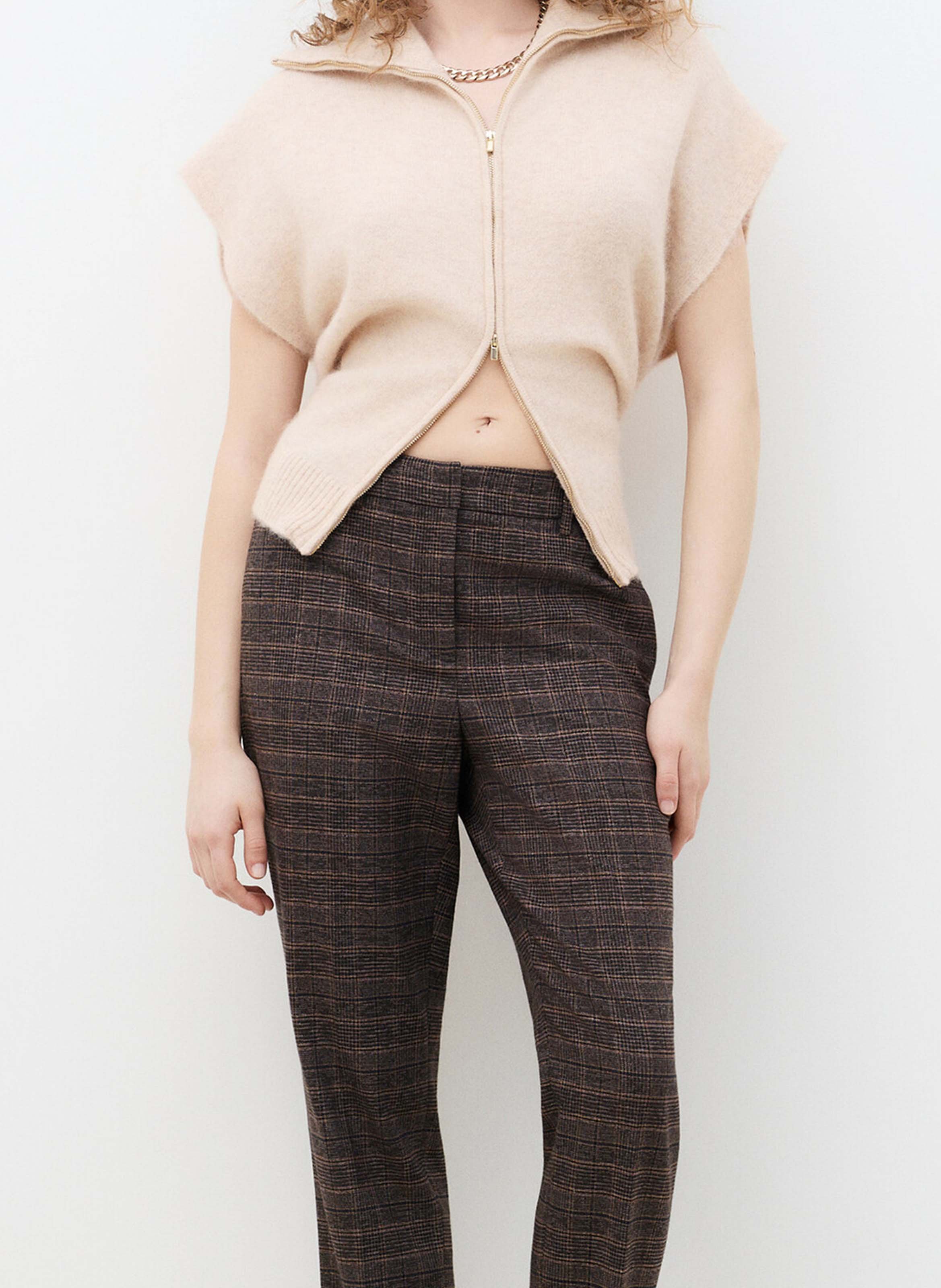 Bedruckte Slimfit-Hose CAROLL Braun