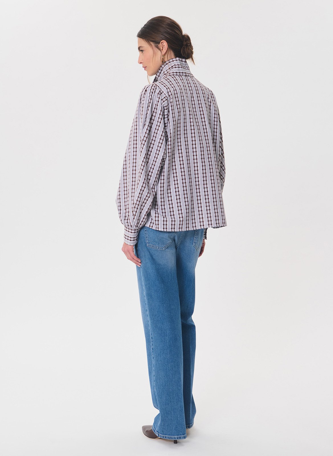 Straight cotton shirt TARA JARMON Brown