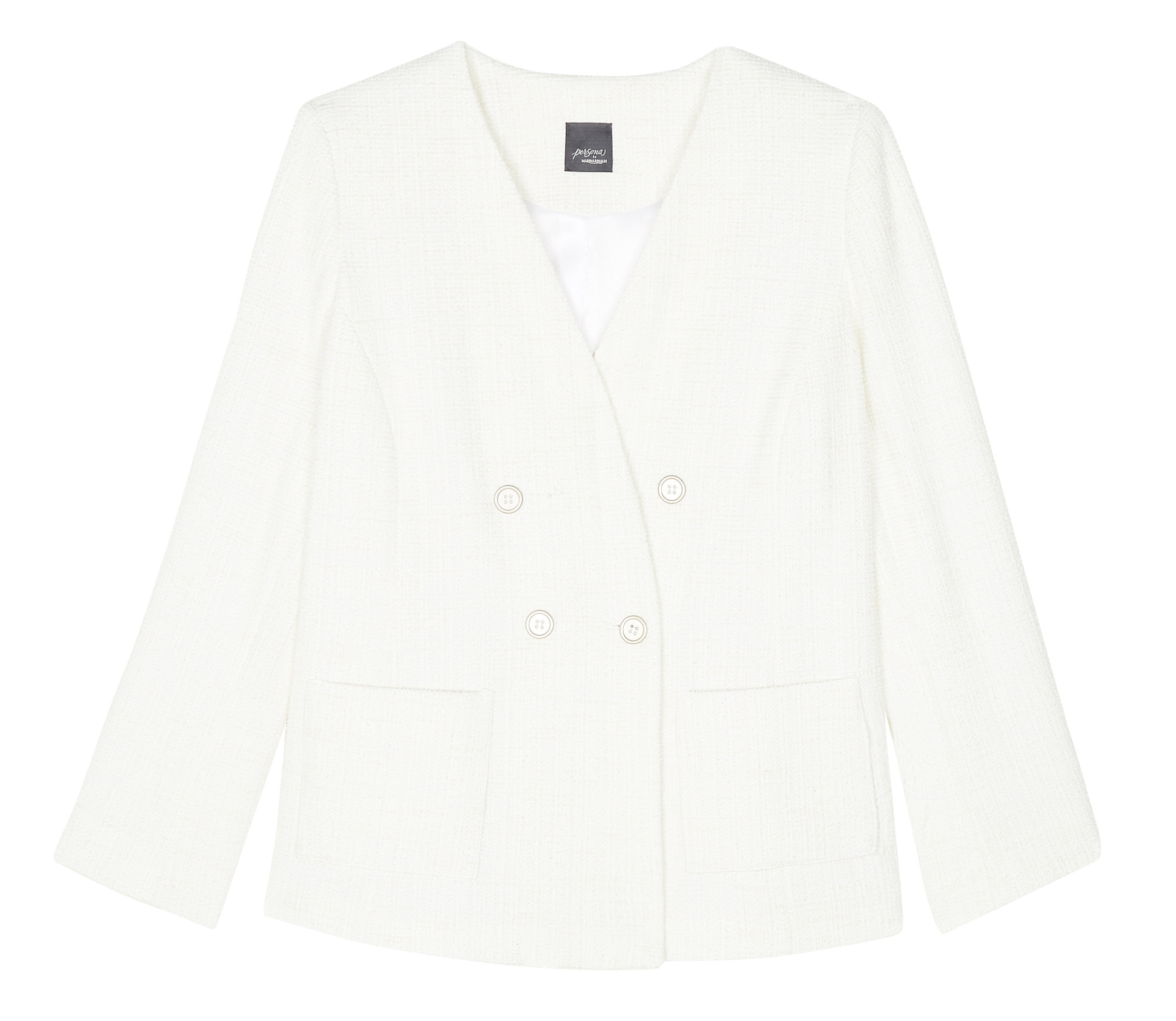 Tweedjacke mit V-Ausschnitt PERSONA by Marina Rinaldi Weiss