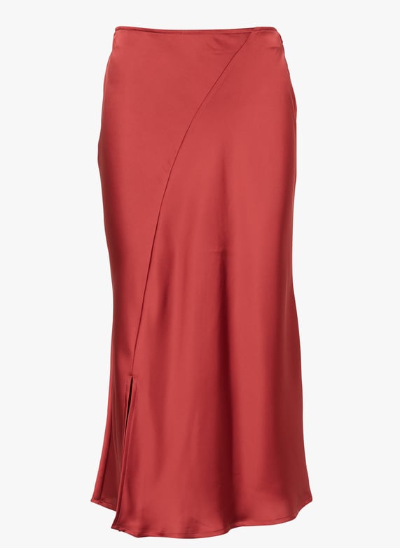 Straight satin midi skirt Red Moss copenhagen Women Place des