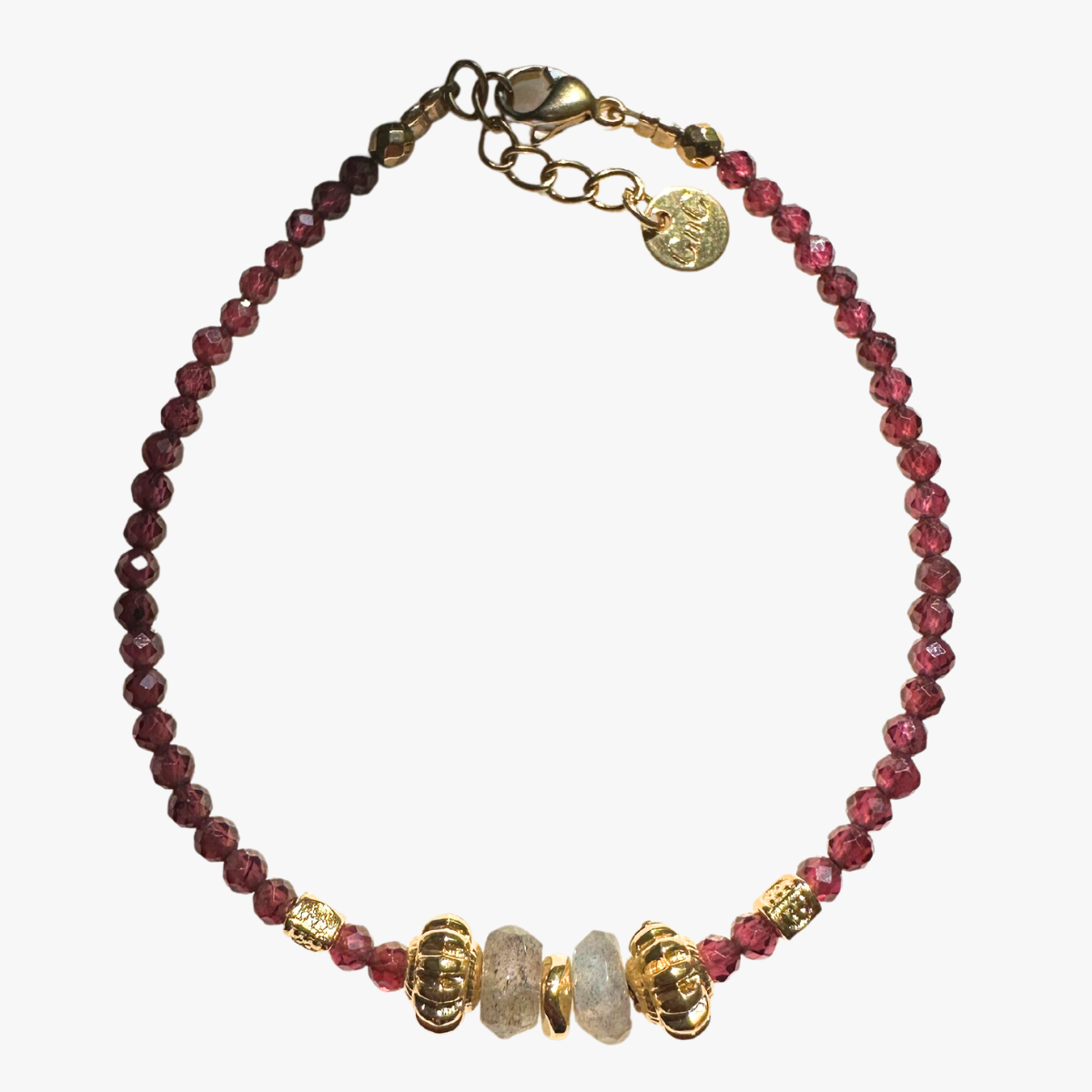 Garnet and labradorite bracelet GINANDGER Blue