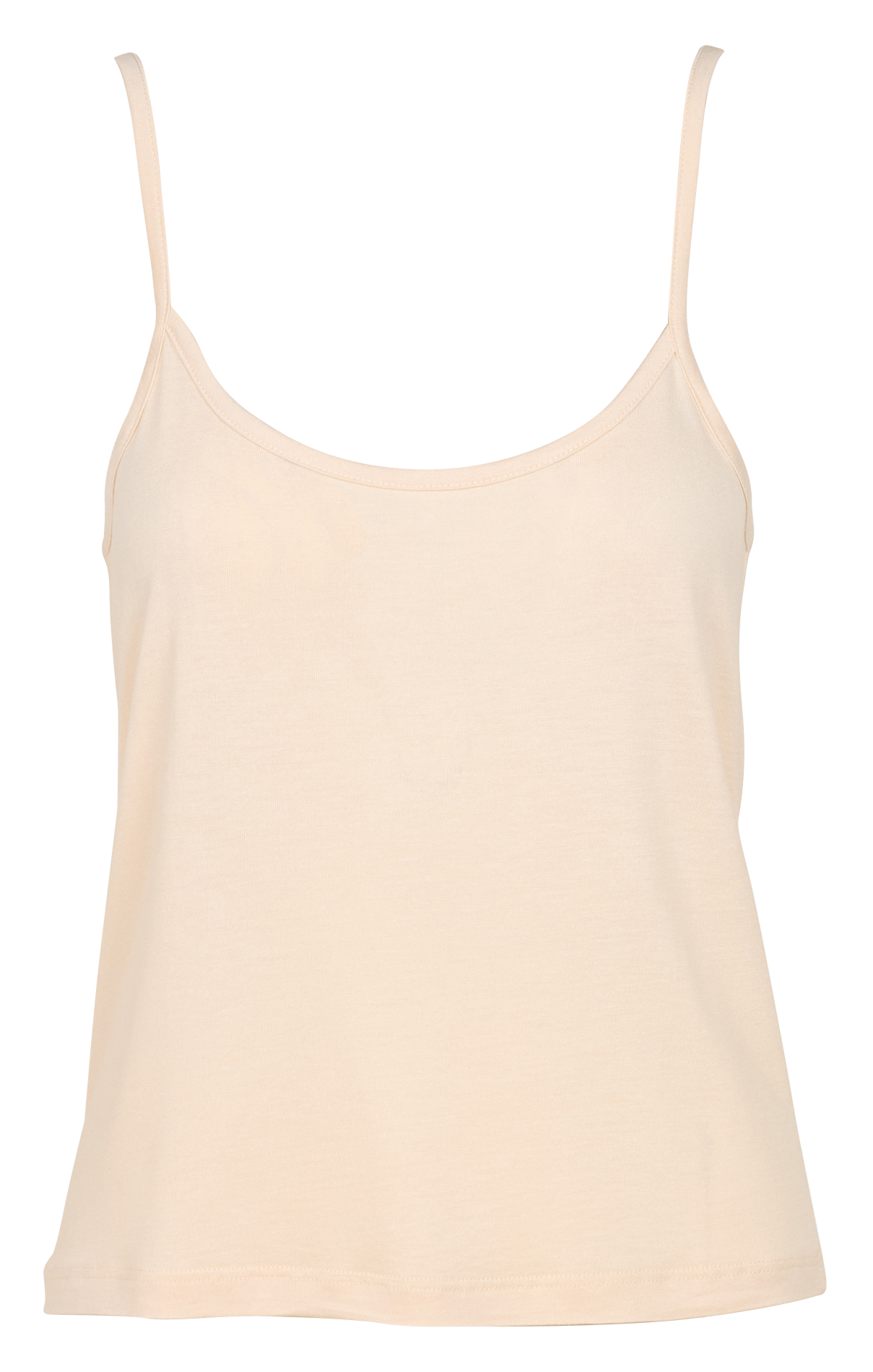 Sleeveless top with thin straps LA FEE MARABOUTEE Beige
