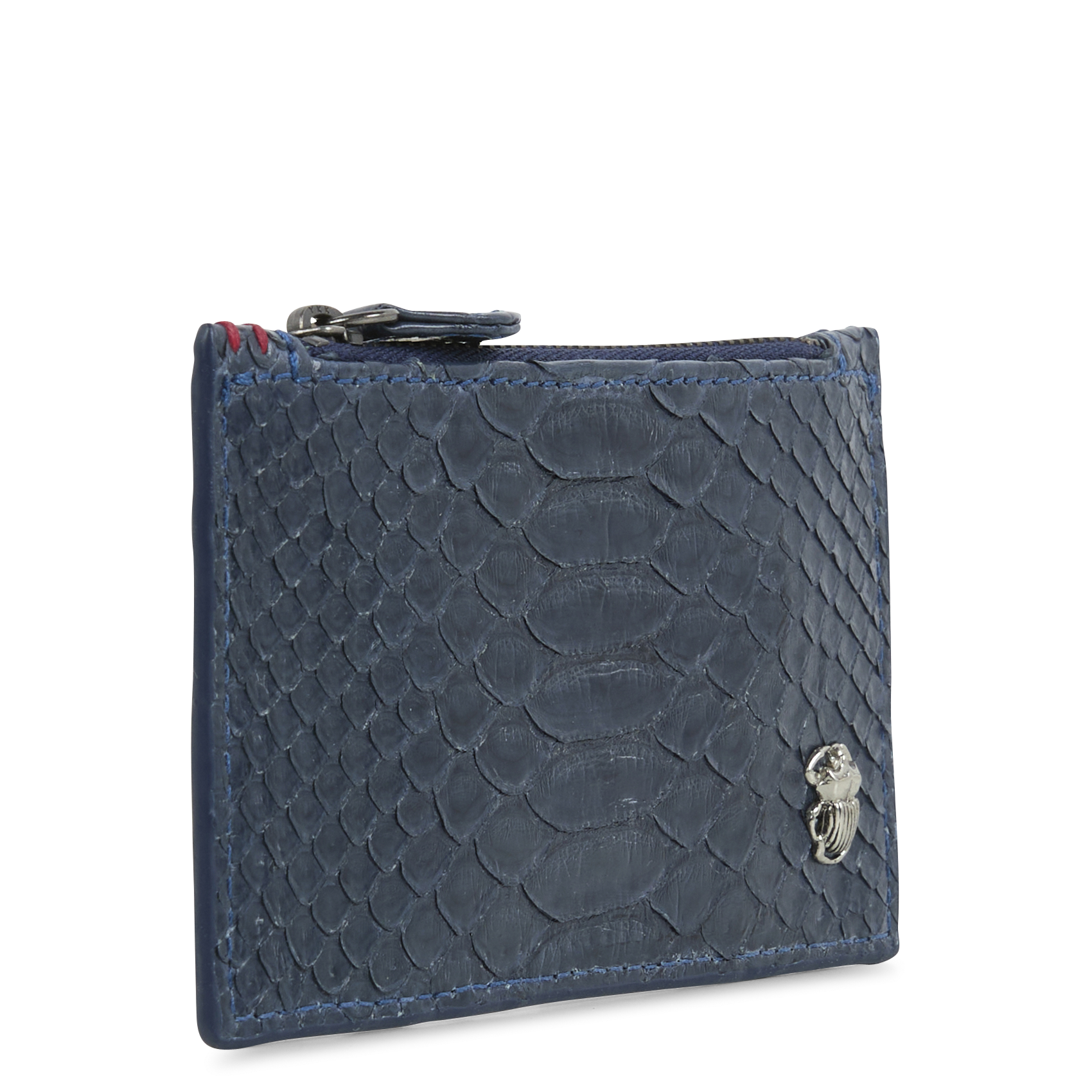 Porte-cartes en cuir CLARIS VIROT Bleu