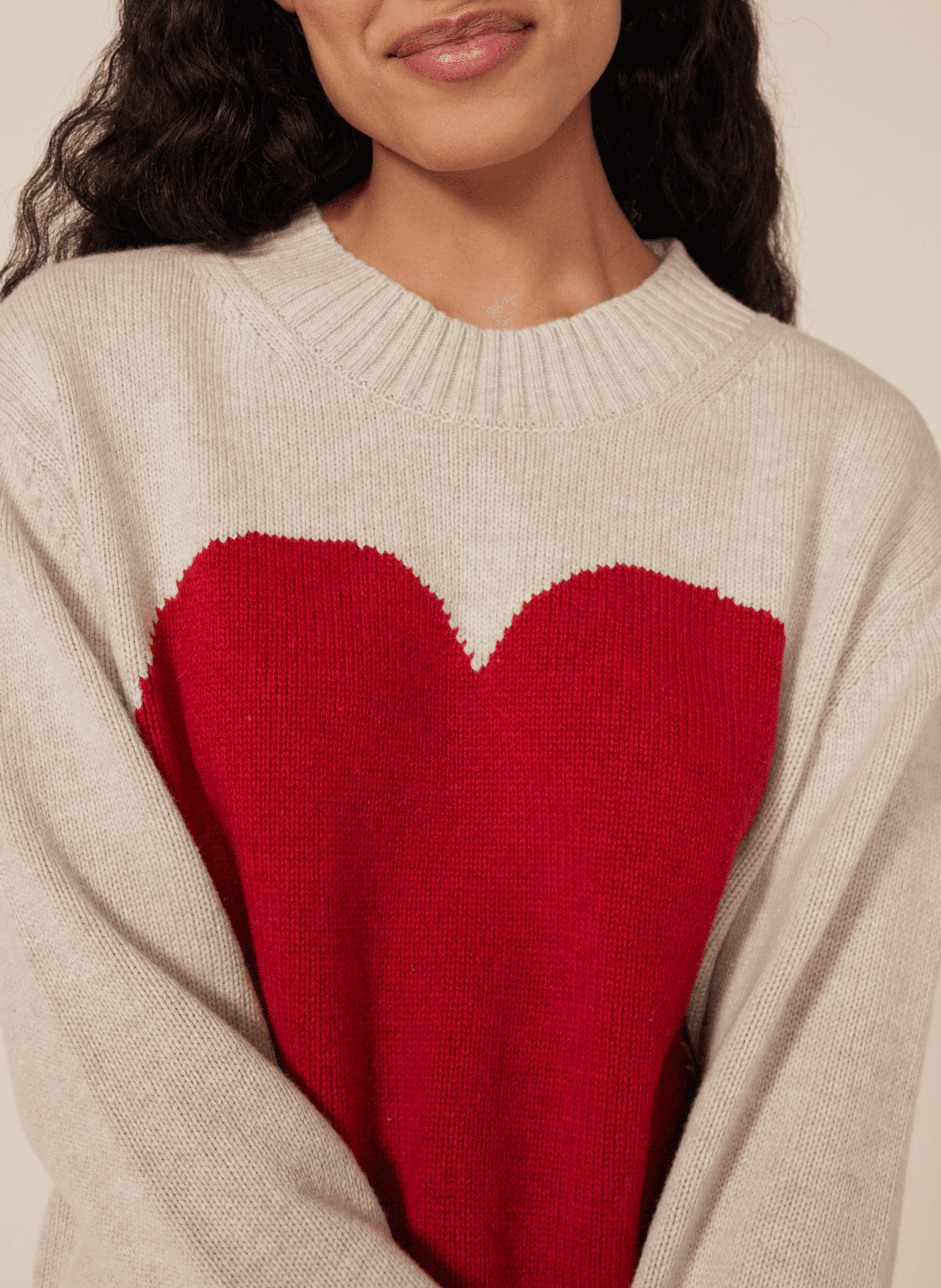 Pull droit en laine mélangée PETIT BATEAU Beige