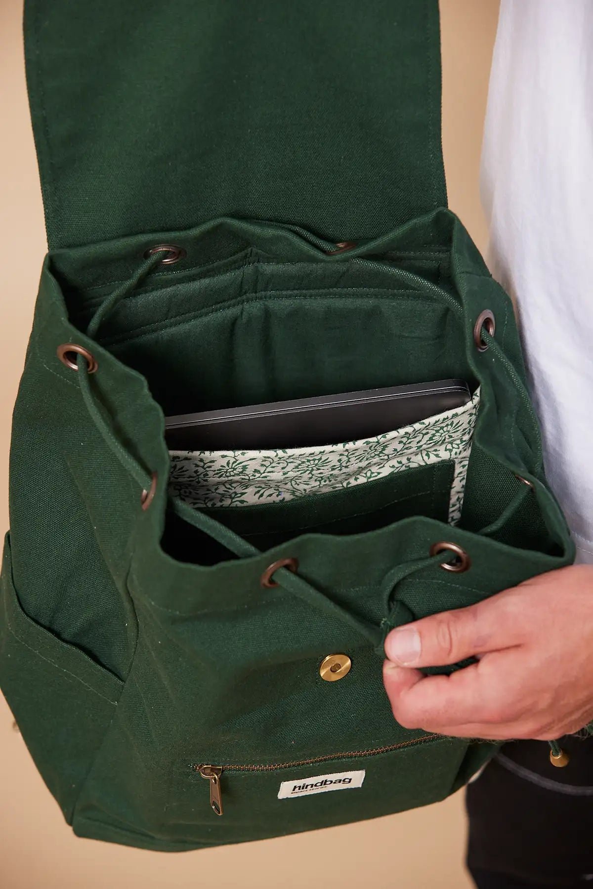 Cotton backpack Green