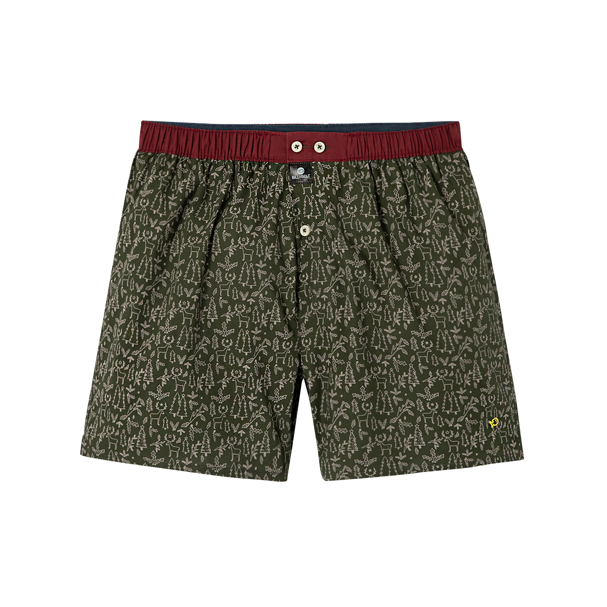 Organic cotton boxer shorts BILLYBELT Green