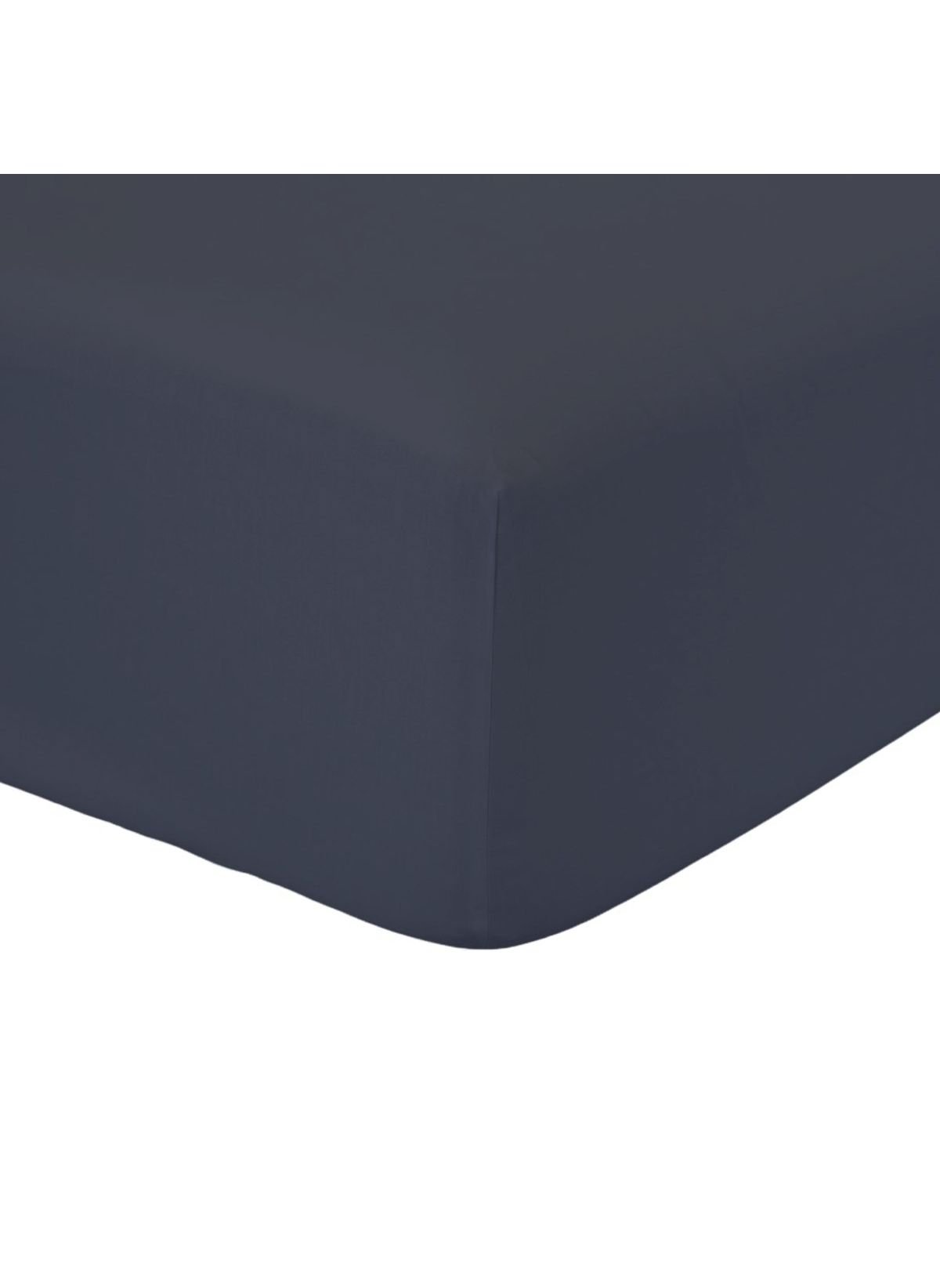 Solid color fitted sheet in cotton TODAY LINGE DE MAISON Blue