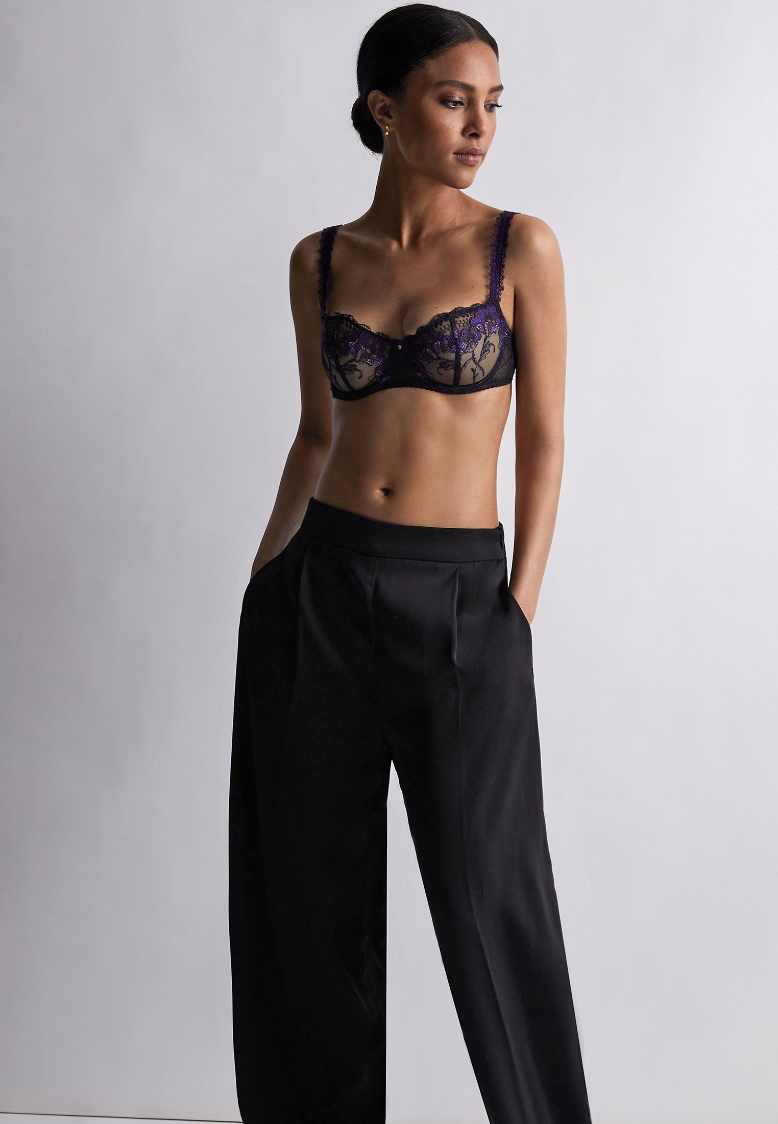 A Fleur De Toi demi-cup bra AUBADE Black