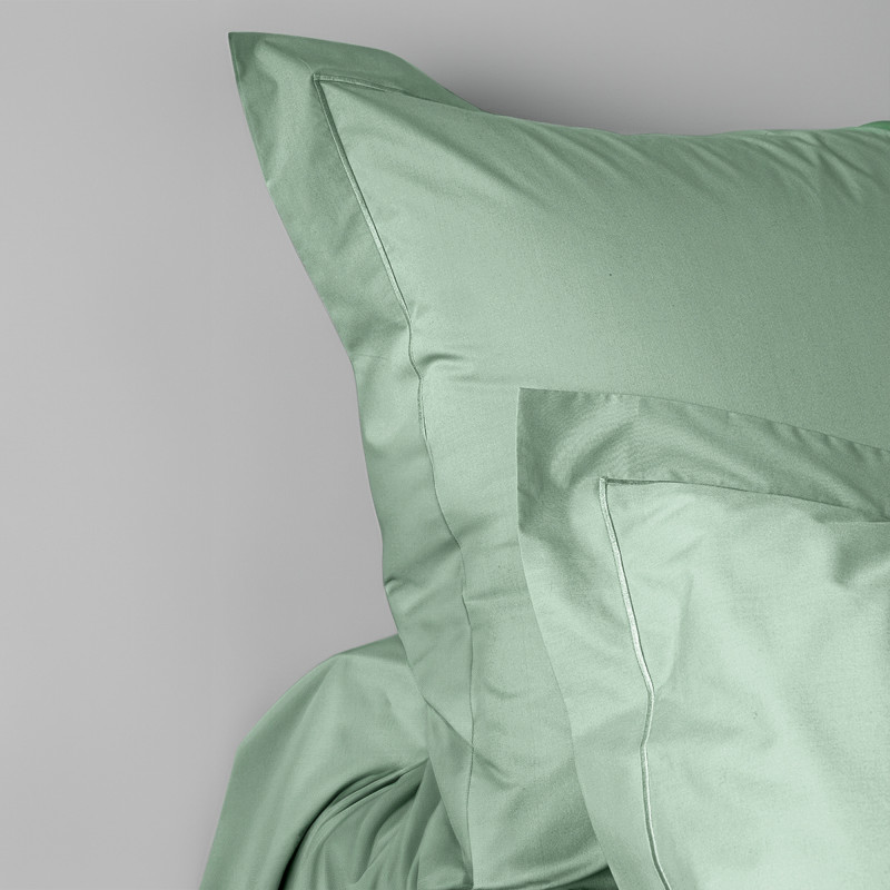 Cotton percale pillow case COTON PUR Green